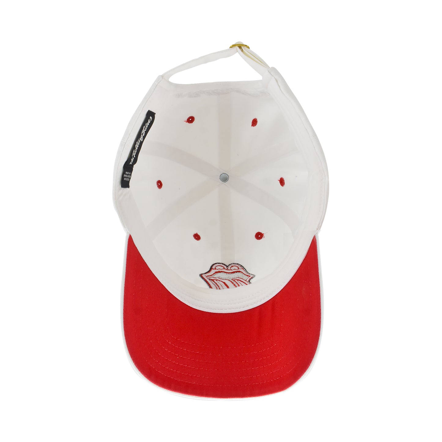 Concept One Rolling Stones Women's Dad Hat, Lips Logo Adjustable Cotton Baseball Cap with Curved Brim