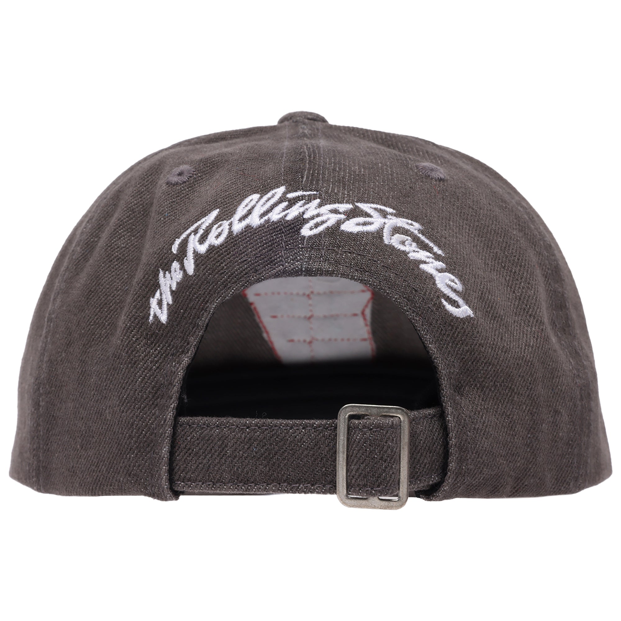 The Rolling Stones Washed Denim Dad Cap with Sequin Tongue Logo