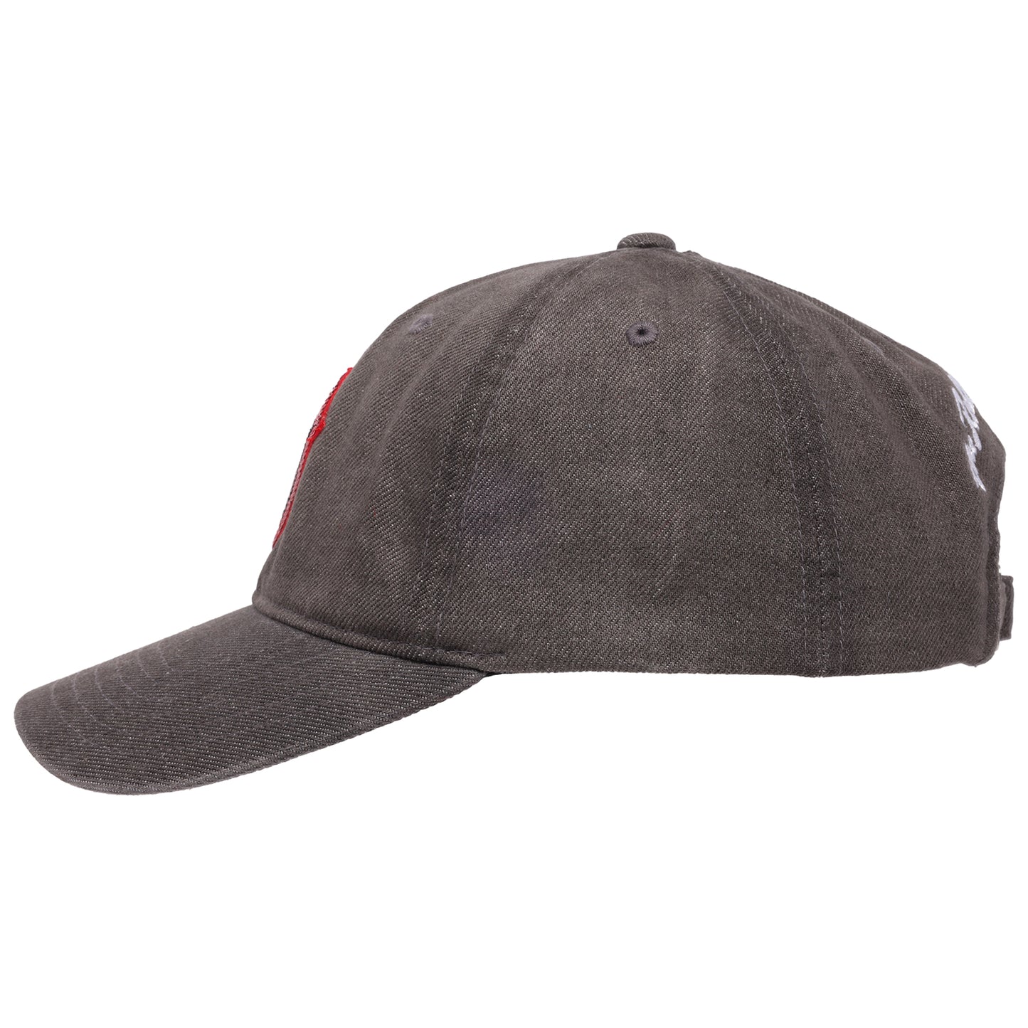 The Rolling Stones Washed Denim Dad Cap with Sequin Tongue Logo