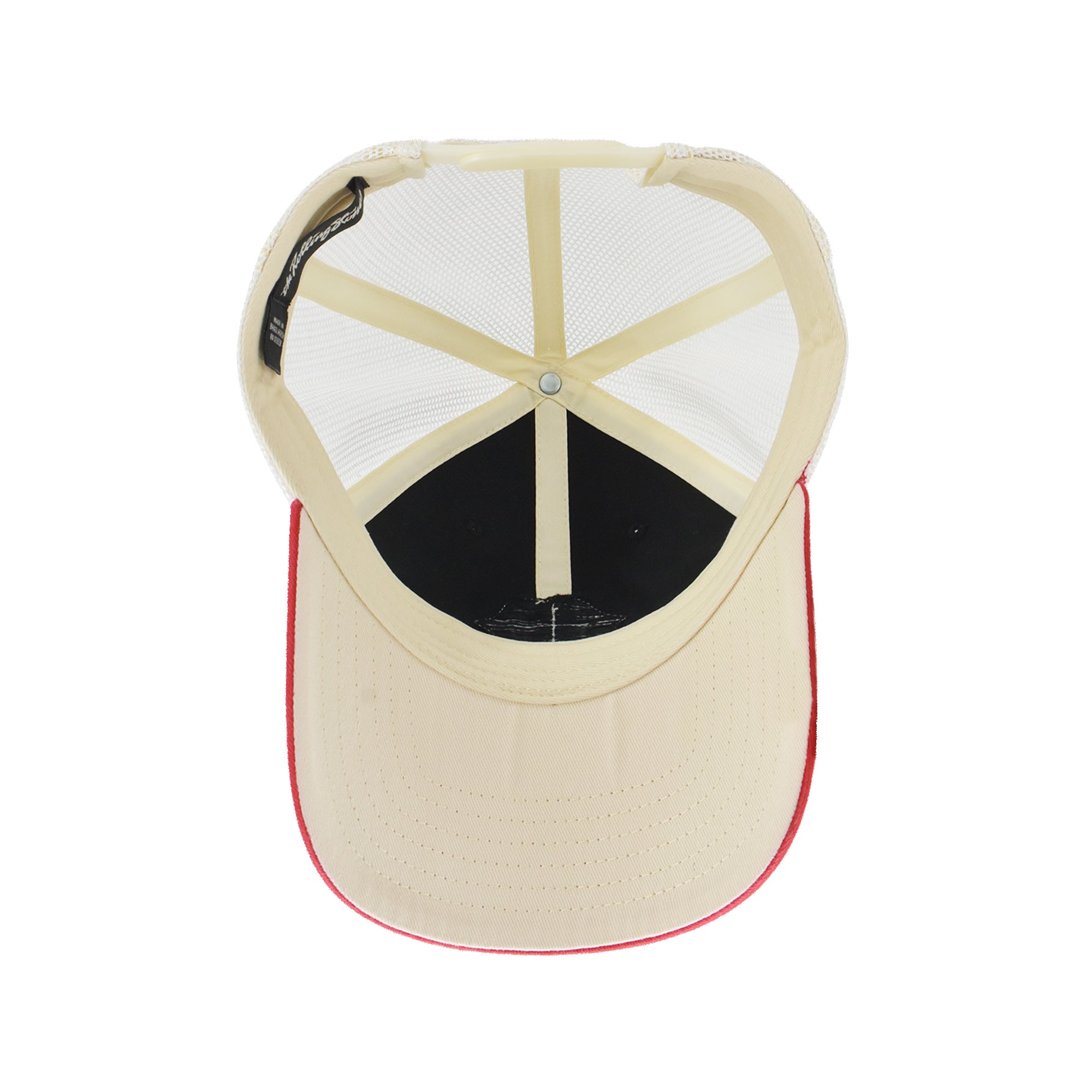 The Rolling Stones Men's Trucker Hat, Lips Logo Adjustable Snapback Baseball Cap with Curved Brim, Multi, One Size