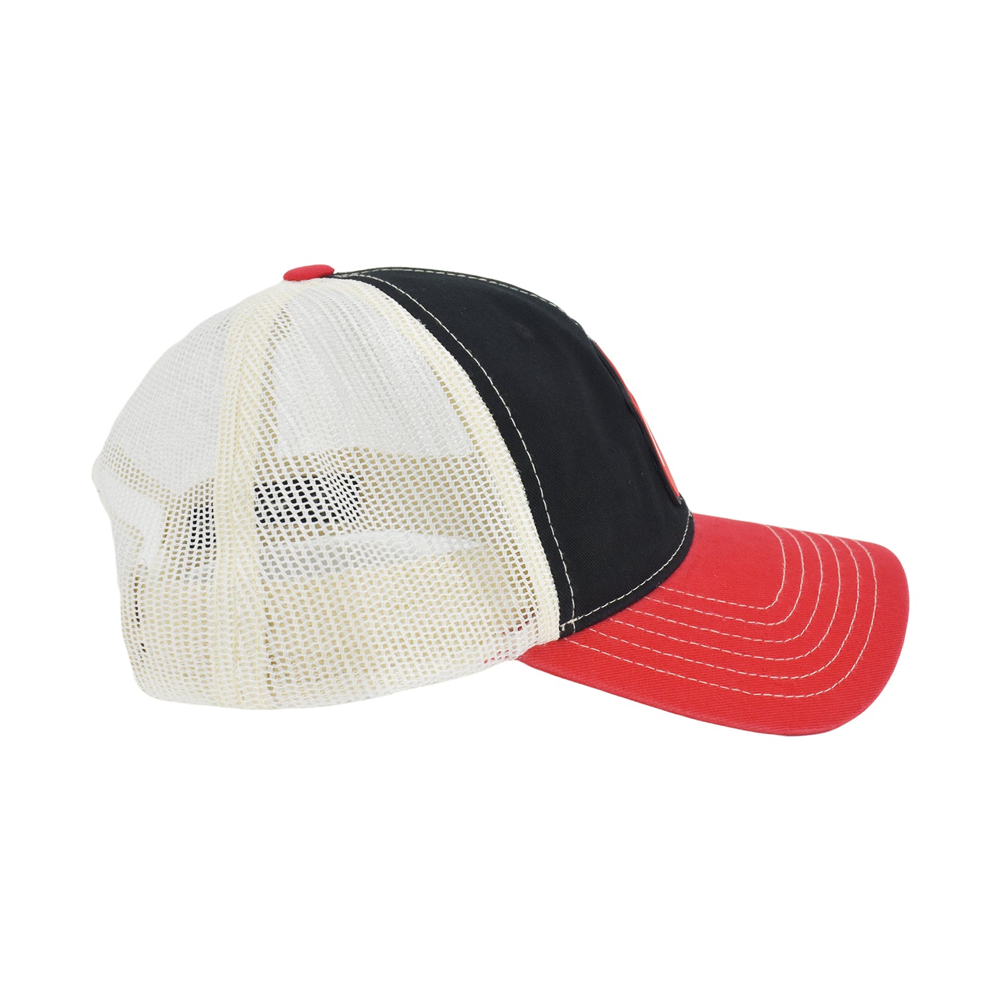 The Rolling Stones Men's Trucker Hat, Lips Logo Adjustable Snapback Baseball Cap with Curved Brim, Multi, One Size