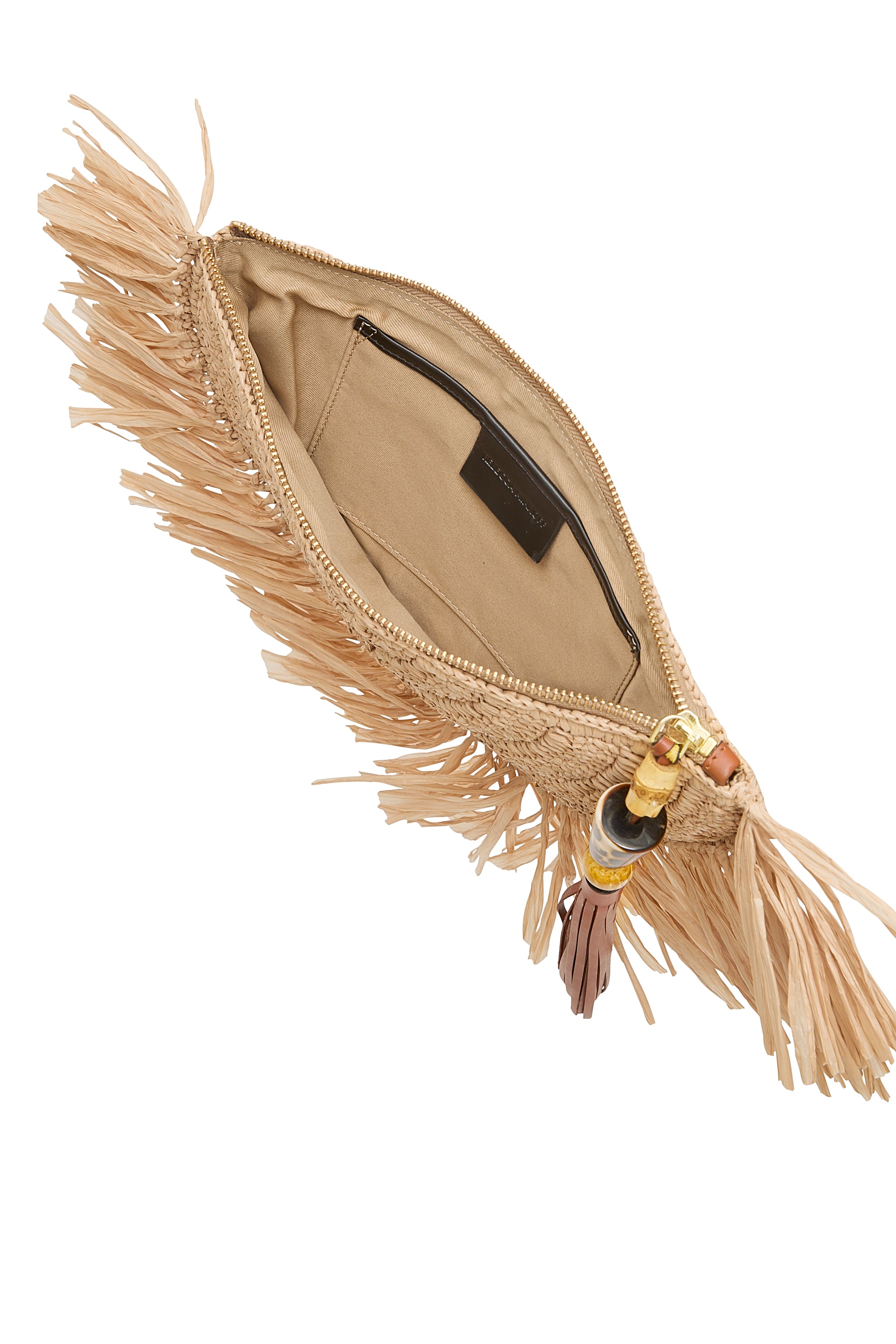 Rebecca Minkoff Lucia Raffia Fringe Clutch