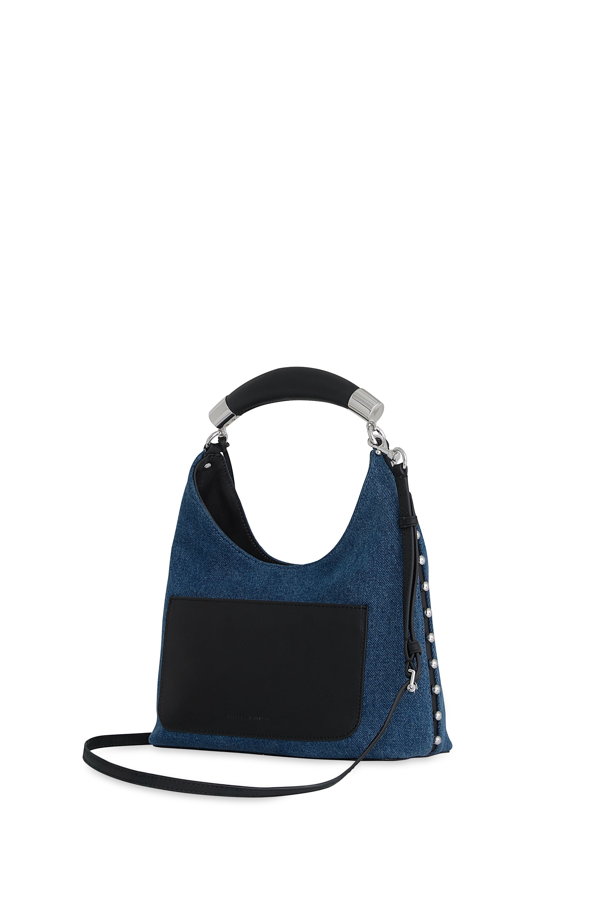 Rebecca Minkoff Nolita Top Handle Denim Bag with Studded Trim