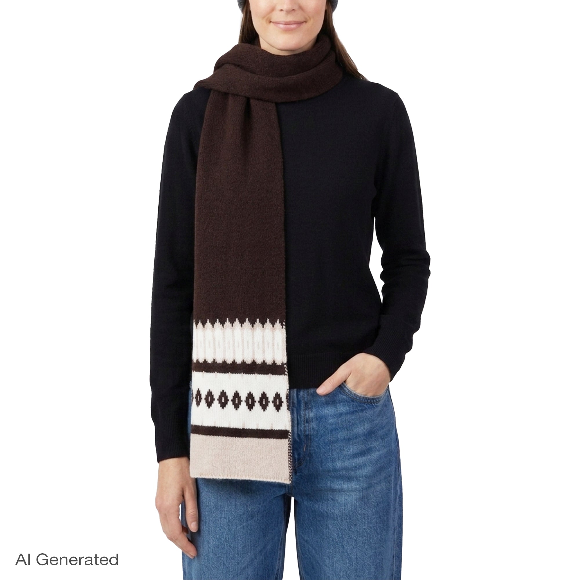 Rebecca Minkoff Heather Knit Ikat Scarf