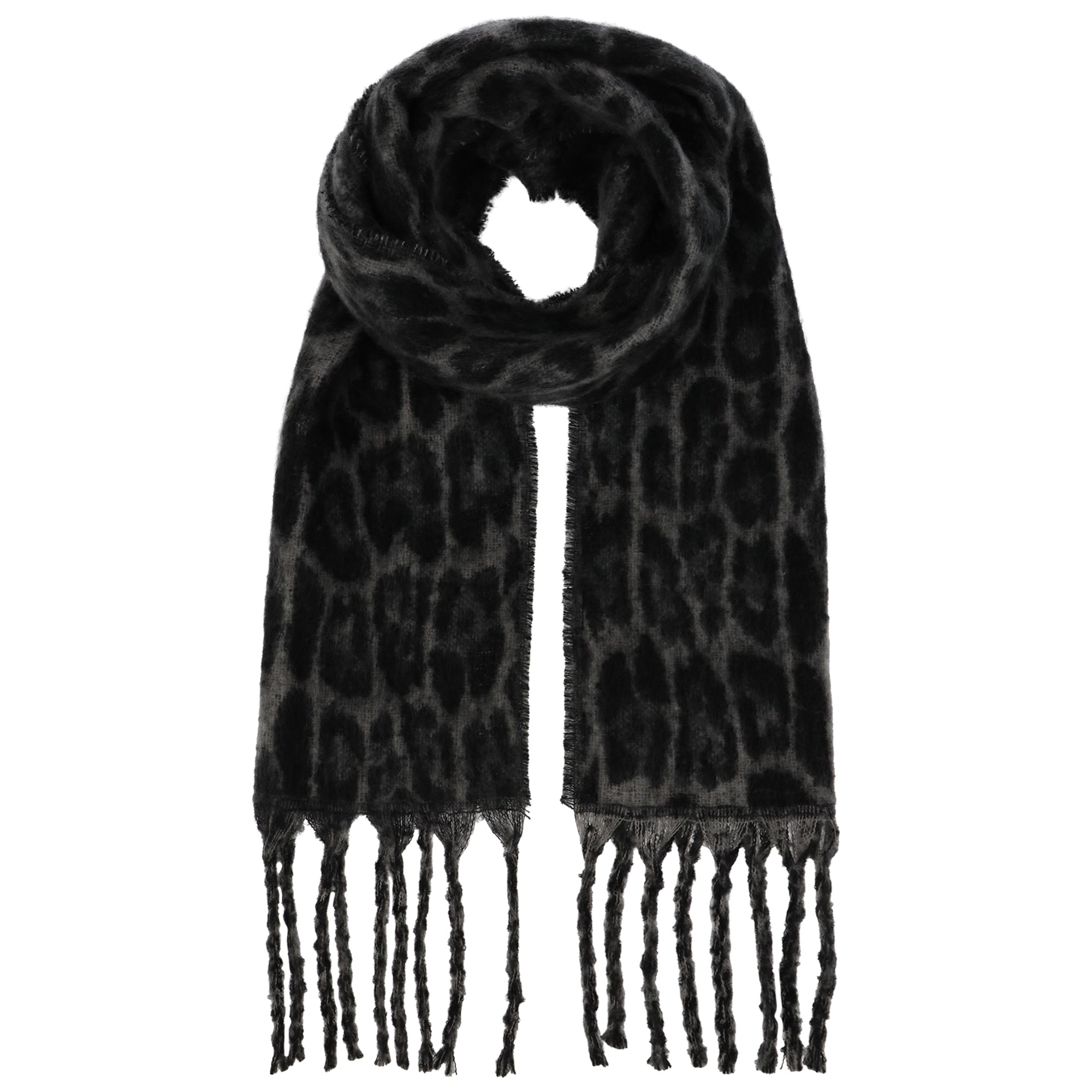 Rebecca Minkoff Brushed Woven Leopard Jacquard Scarf