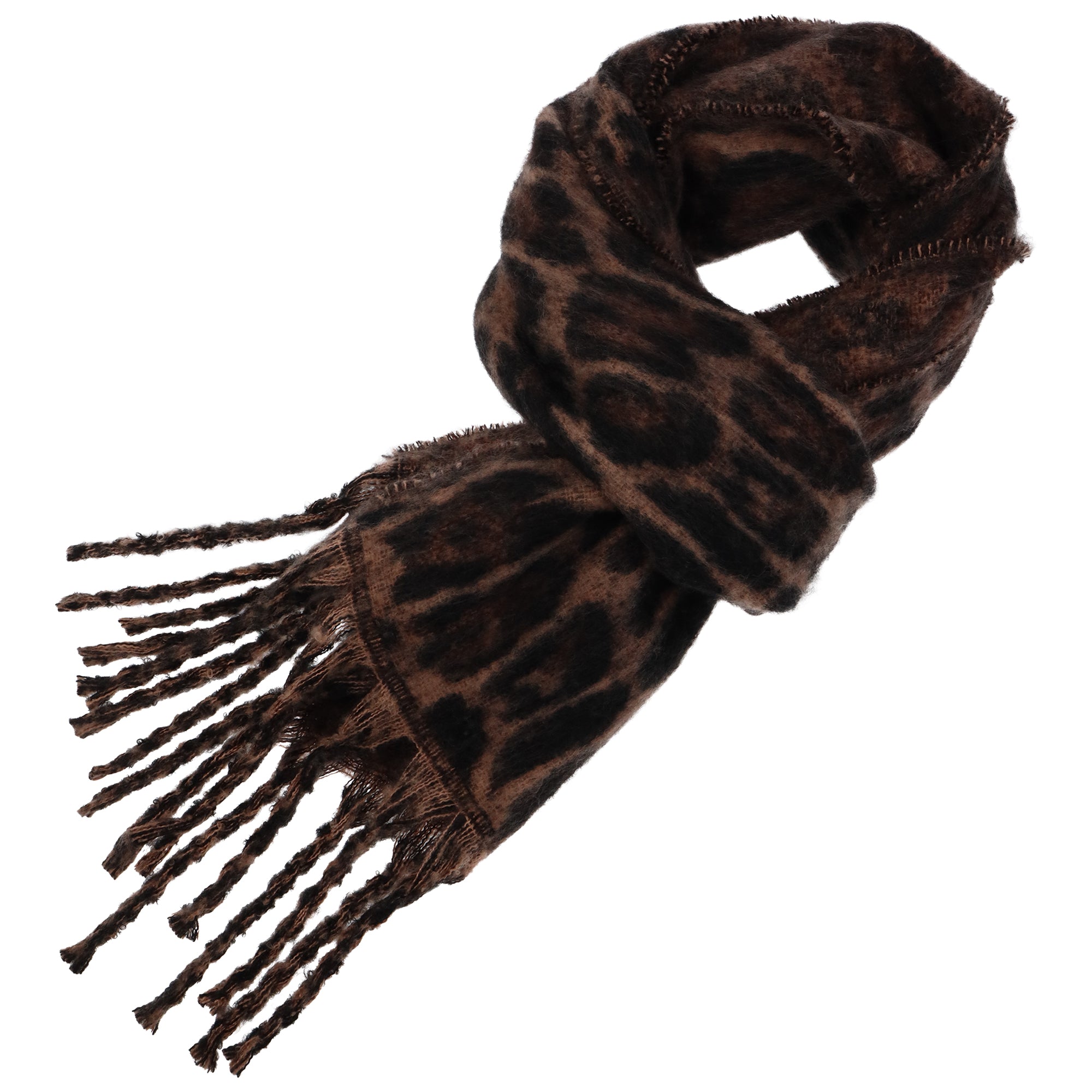 Rebecca Minkoff Brushed Woven Leopard Jacquard Scarf