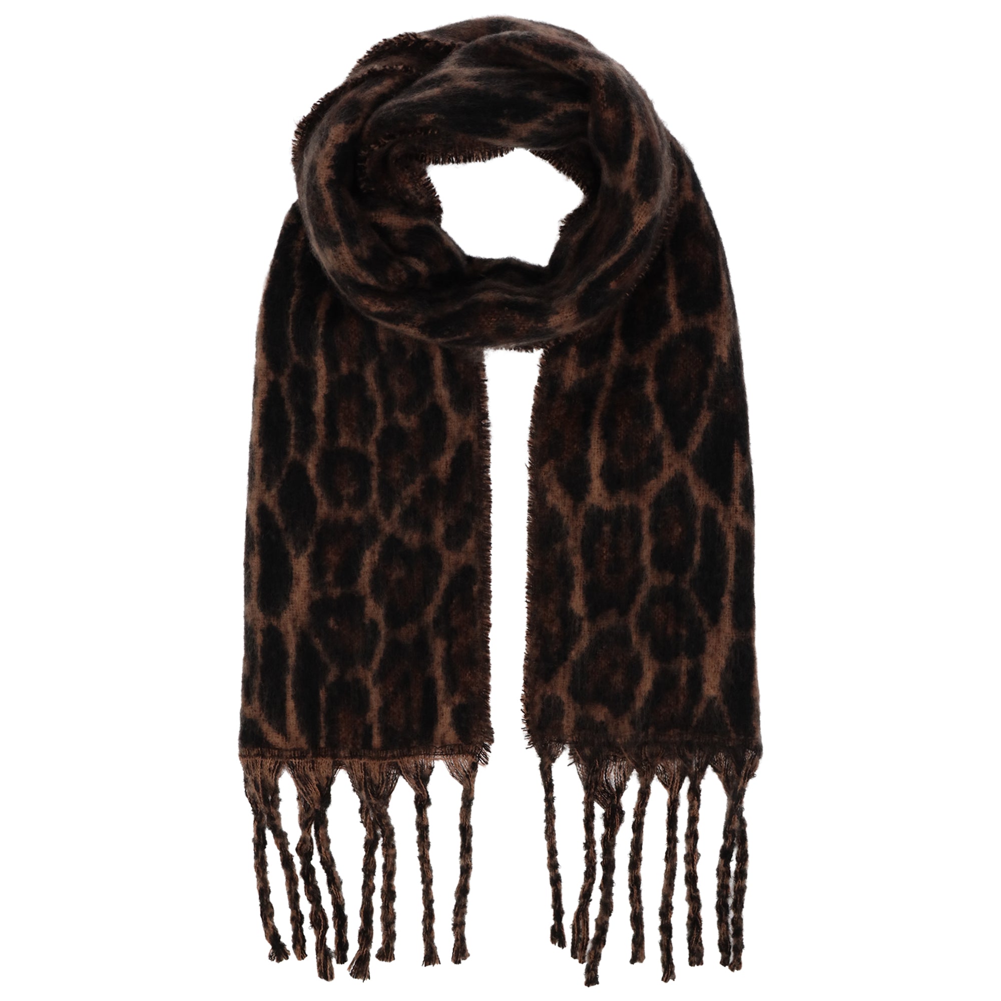Rebecca Minkoff Brushed Woven Leopard Jacquard Scarf