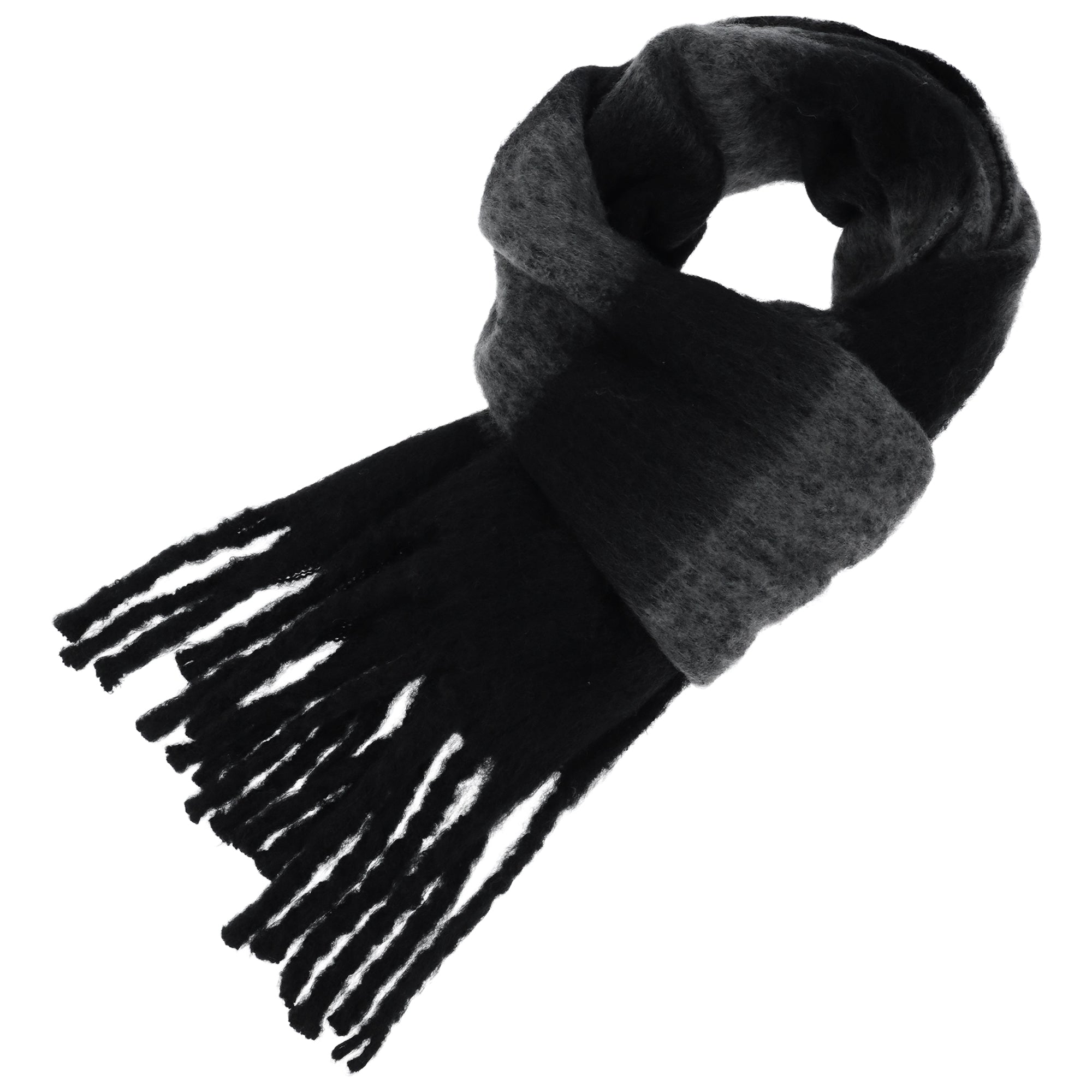 Rebecca Minkoff Brushed Acrylic Striped Blanket Scarf with Fringe