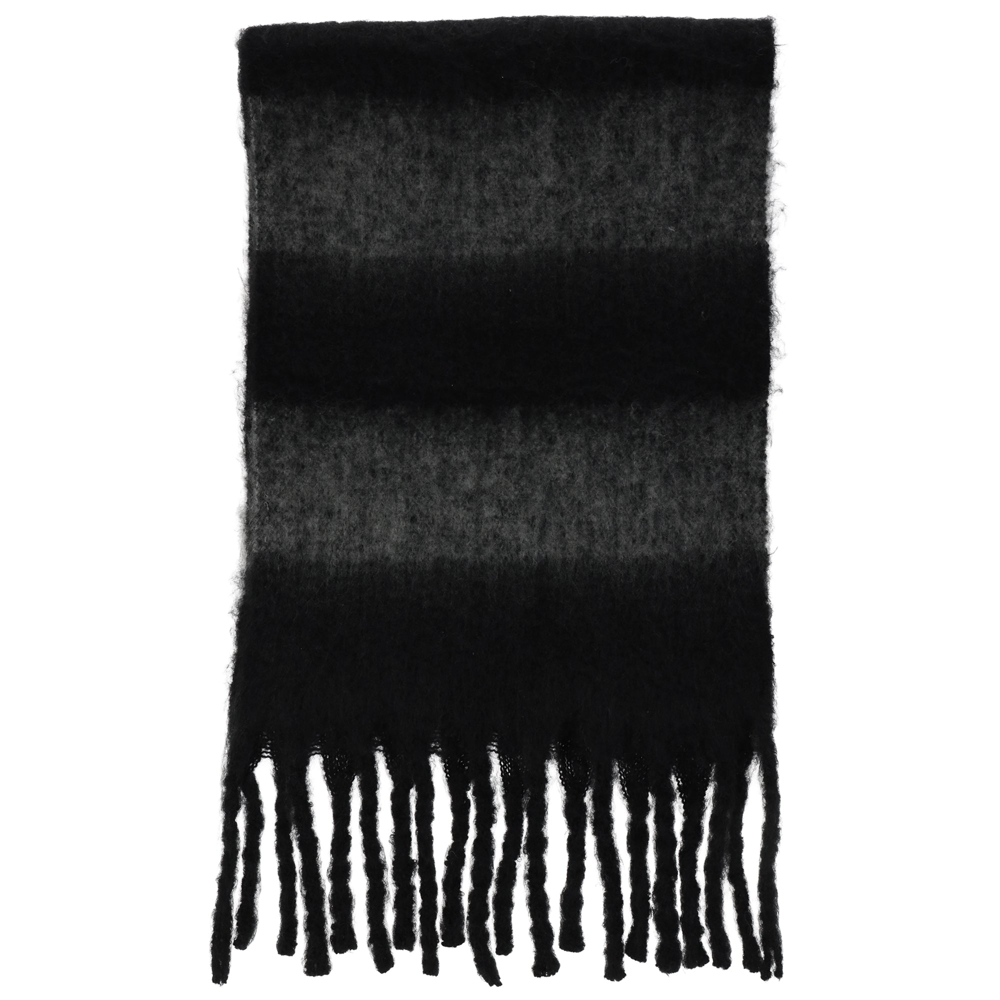 Rebecca Minkoff Brushed Acrylic Striped Blanket Scarf with Fringe