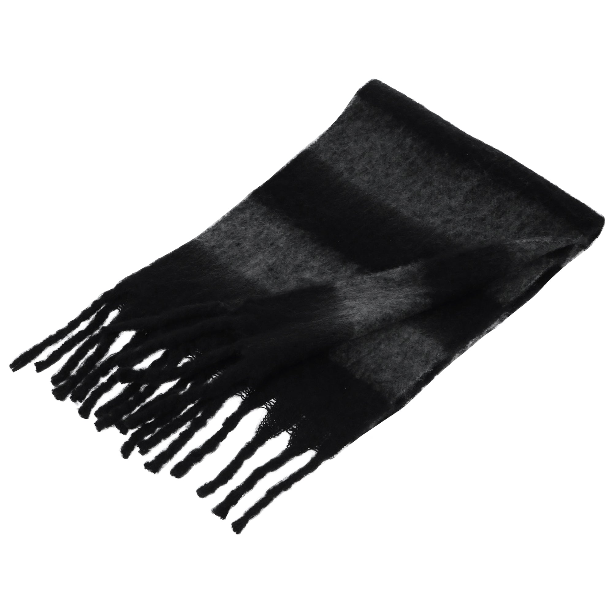 Rebecca Minkoff Brushed Acrylic Striped Blanket Scarf with Fringe
