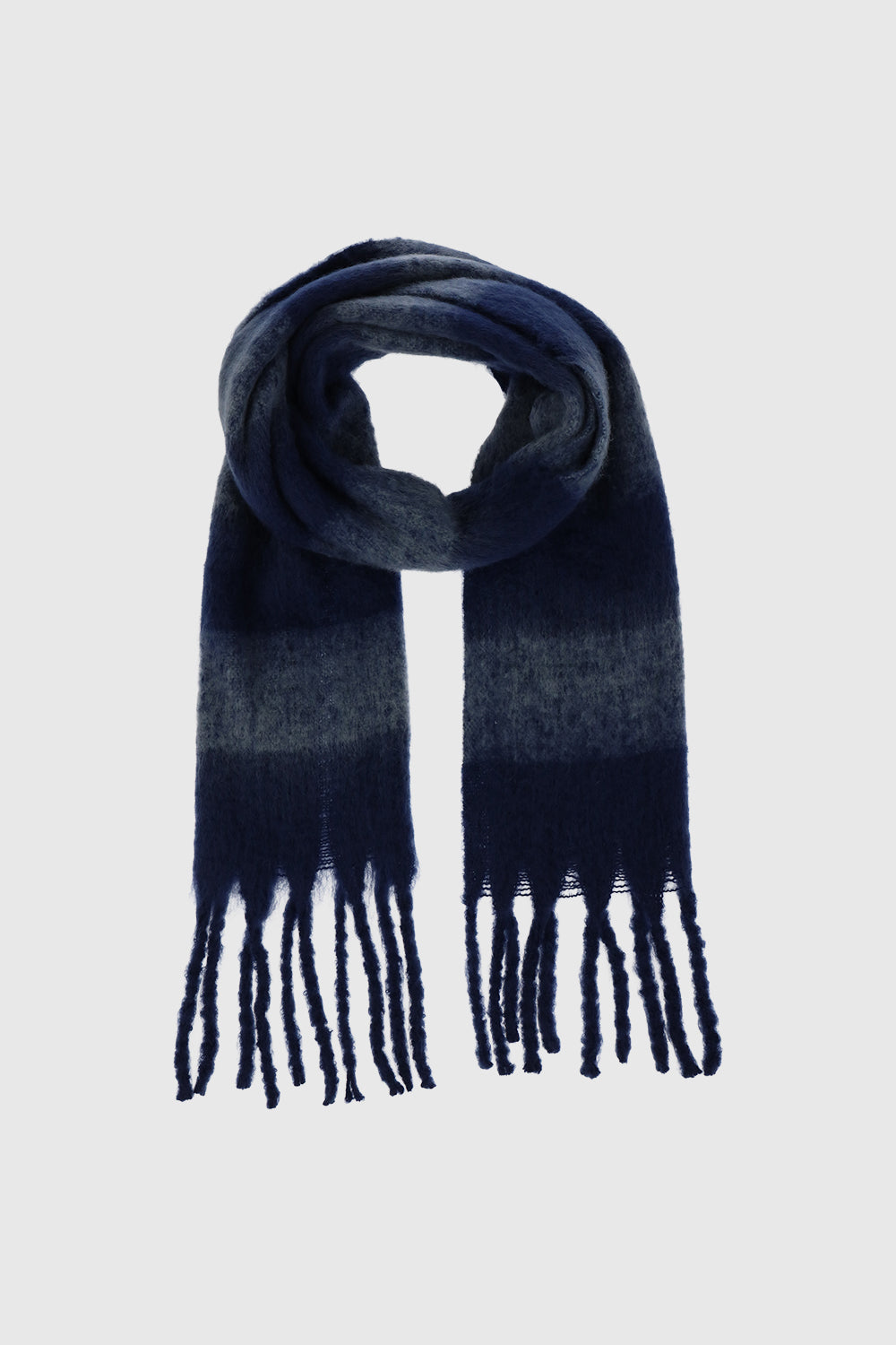 Rebecca Minkoff Brushed Acrylic Striped Blanket Scarf with Fringe