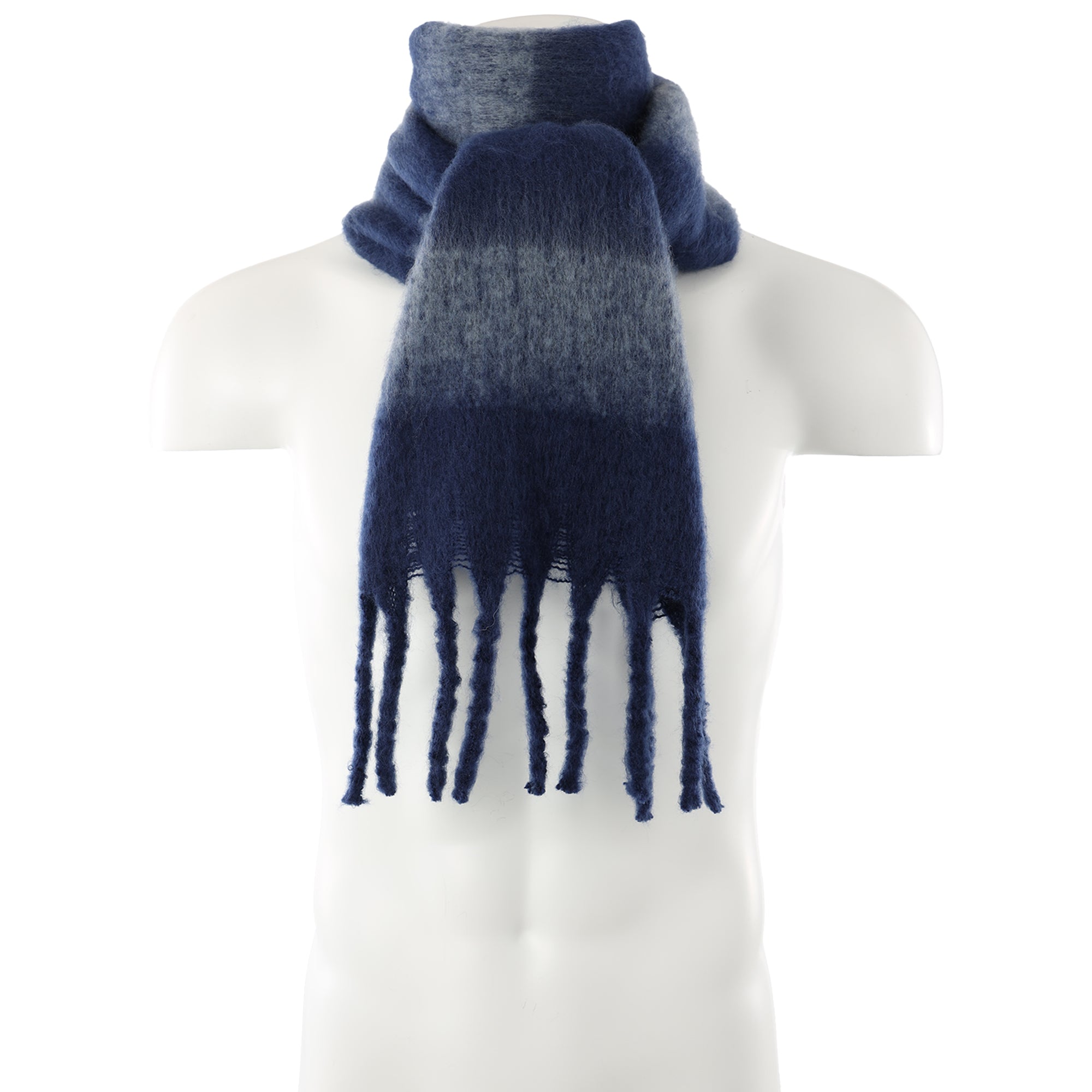 Rebecca Minkoff Brushed Acrylic Striped Blanket Scarf with Fringe