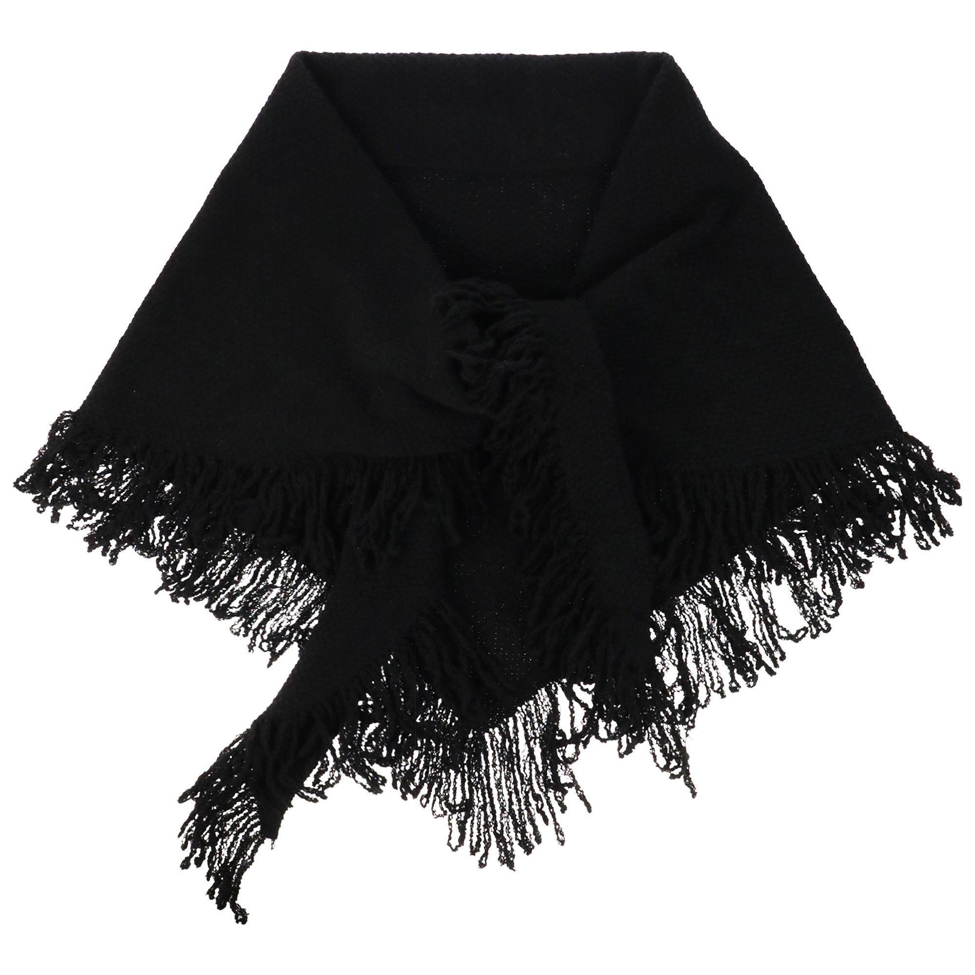 Rebecca Minkoff Knitted Triangle Scarf Wrap with Fringe