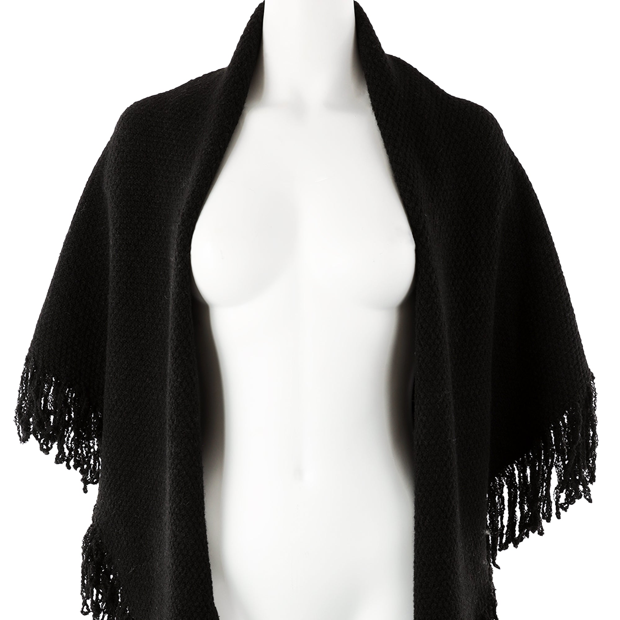 Rebecca Minkoff Knitted Triangle Scarf Wrap with Fringe