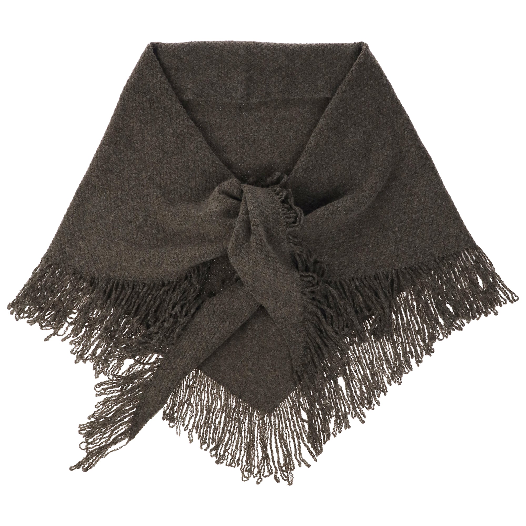 Rebecca Minkoff Knitted Triangle Scarf Wrap with Fringe