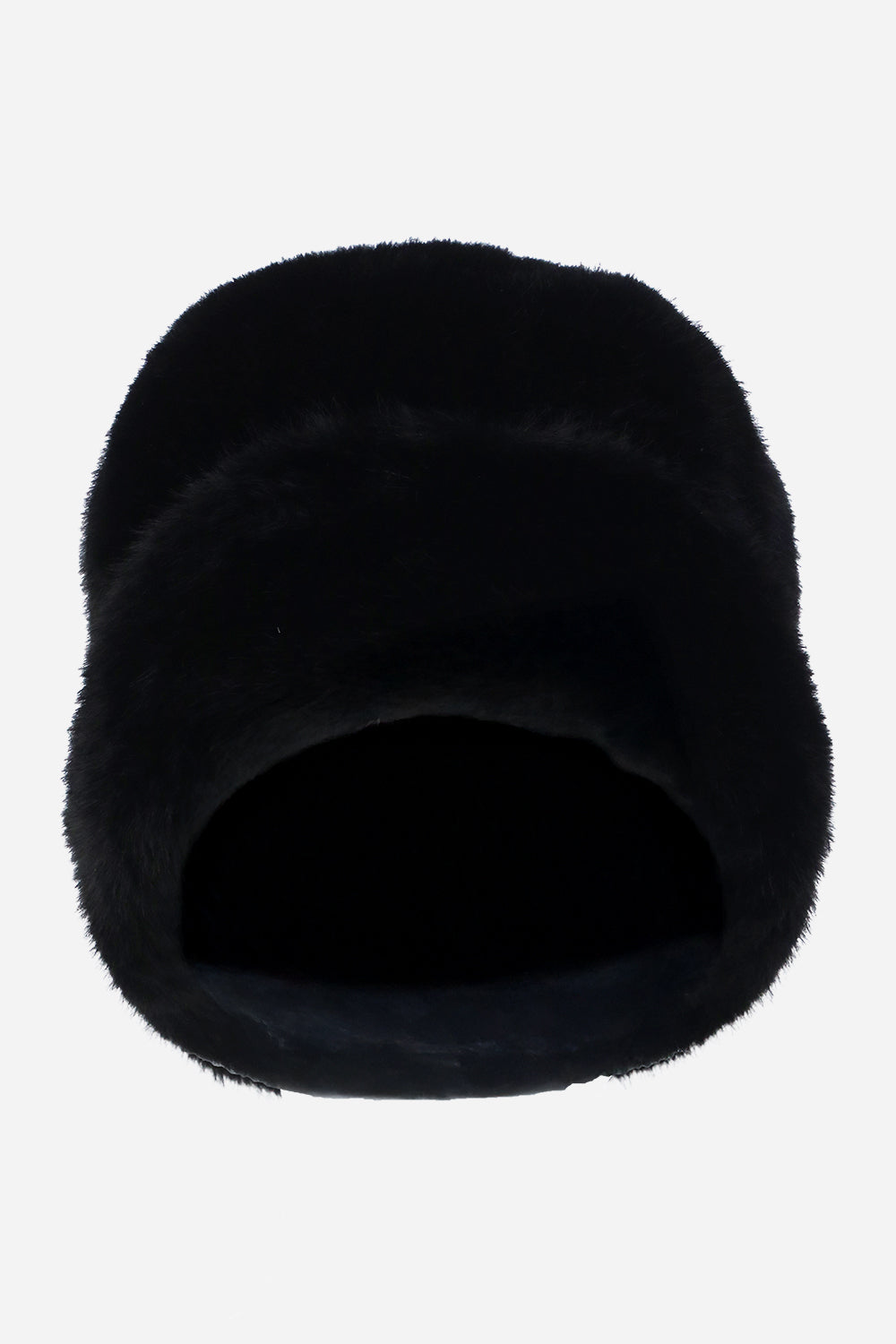 Rebecca Minkoff Faux Shearling Rounded Hat Black
