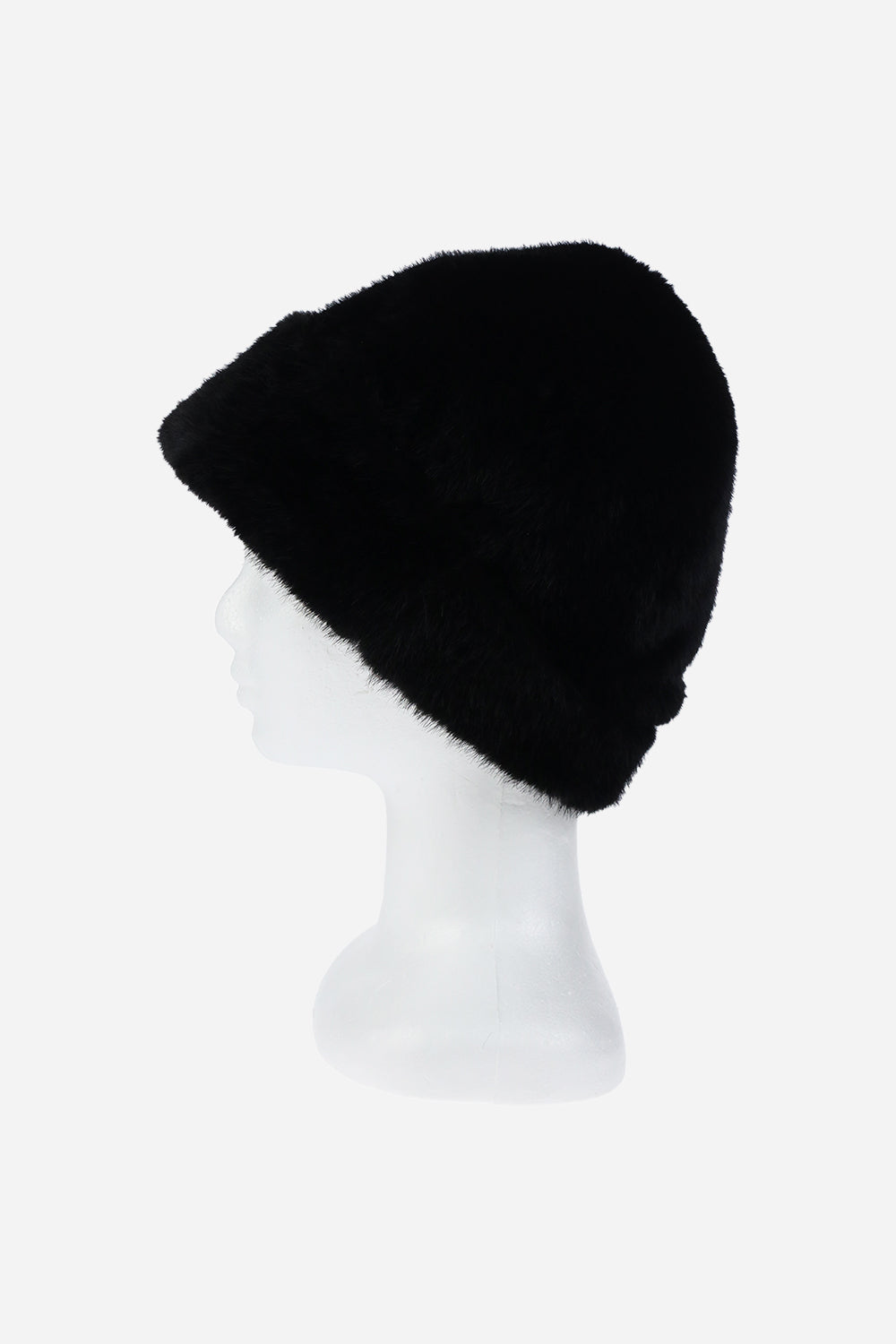 Rebecca Minkoff Faux Shearling Rounded Hat Black