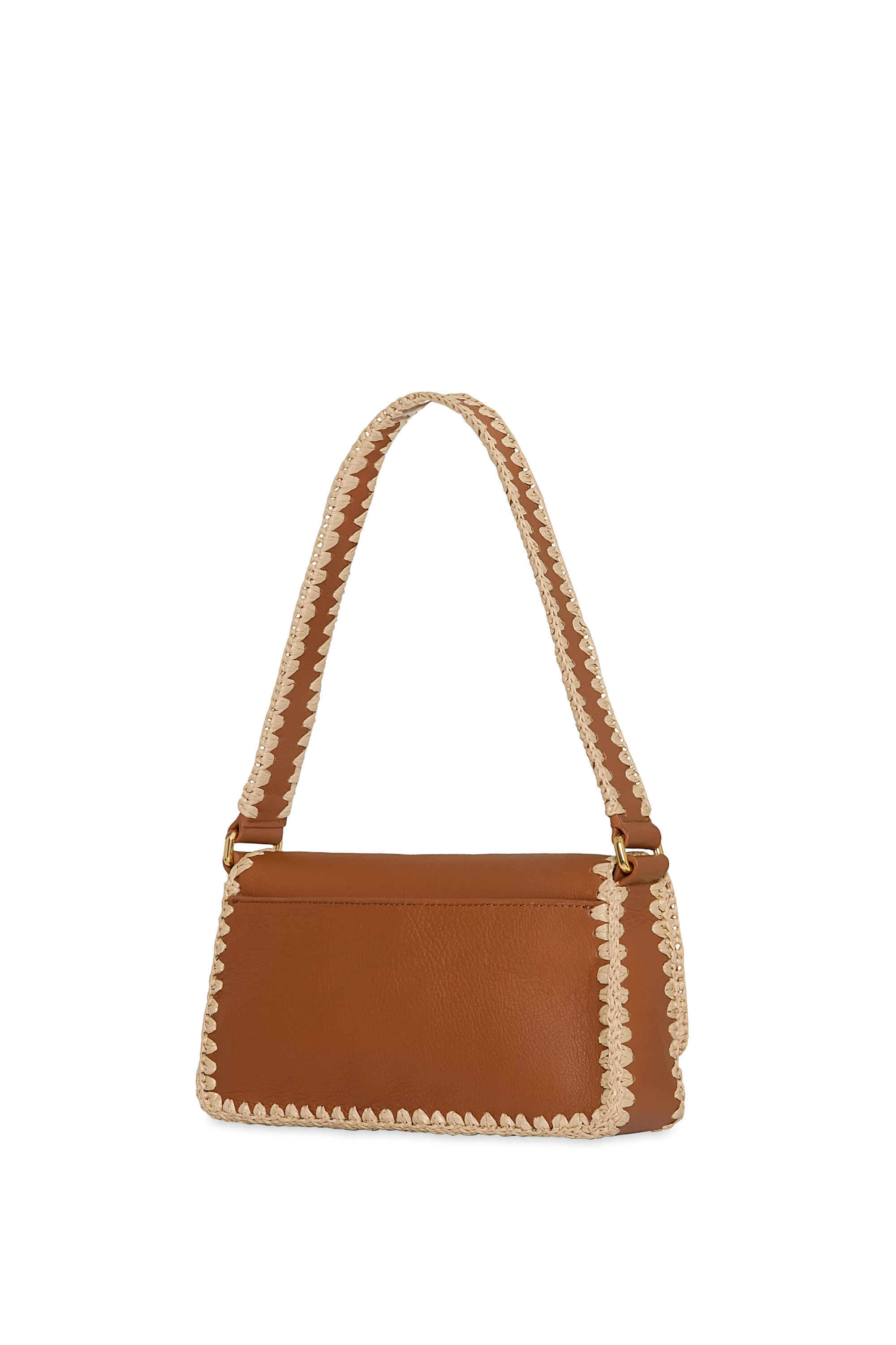 Rebecca Minkoff BERKLEY FLAP SHOULDER W/ RAFFIA TRIM