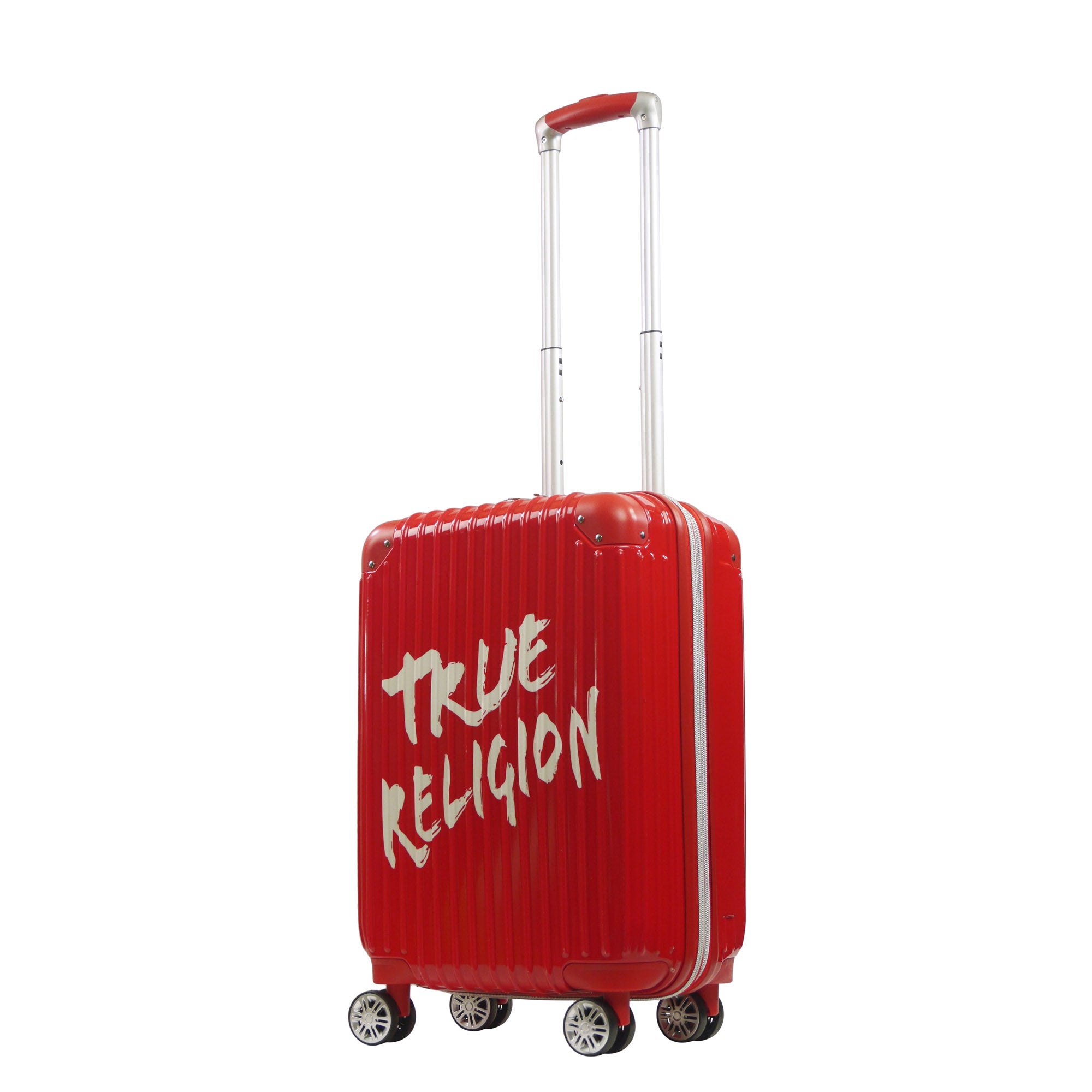 True Religion 22.5" Hardcase Red carry-on with big logo