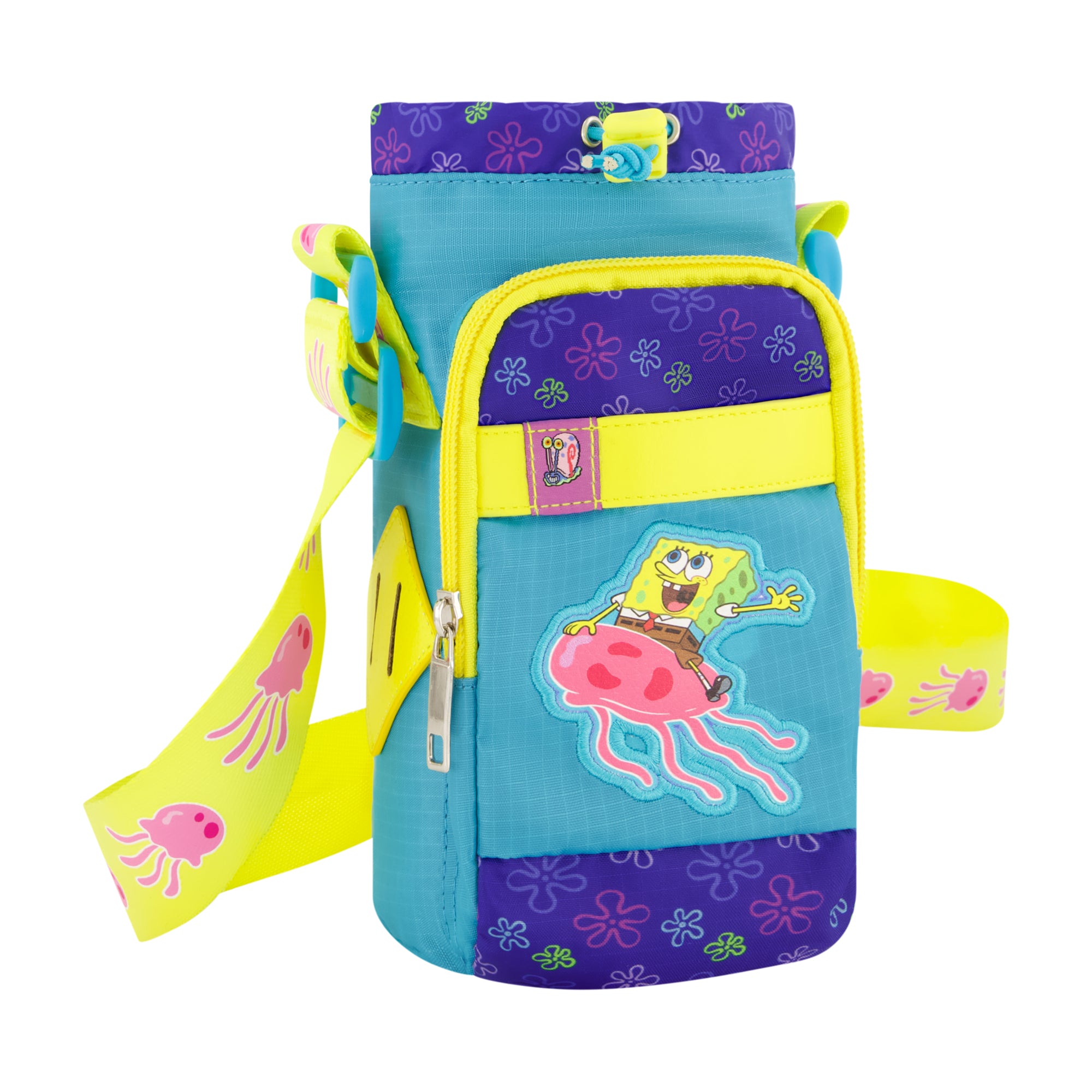 Spongebob Jellyfish Water Bottle Crossbody, Multi