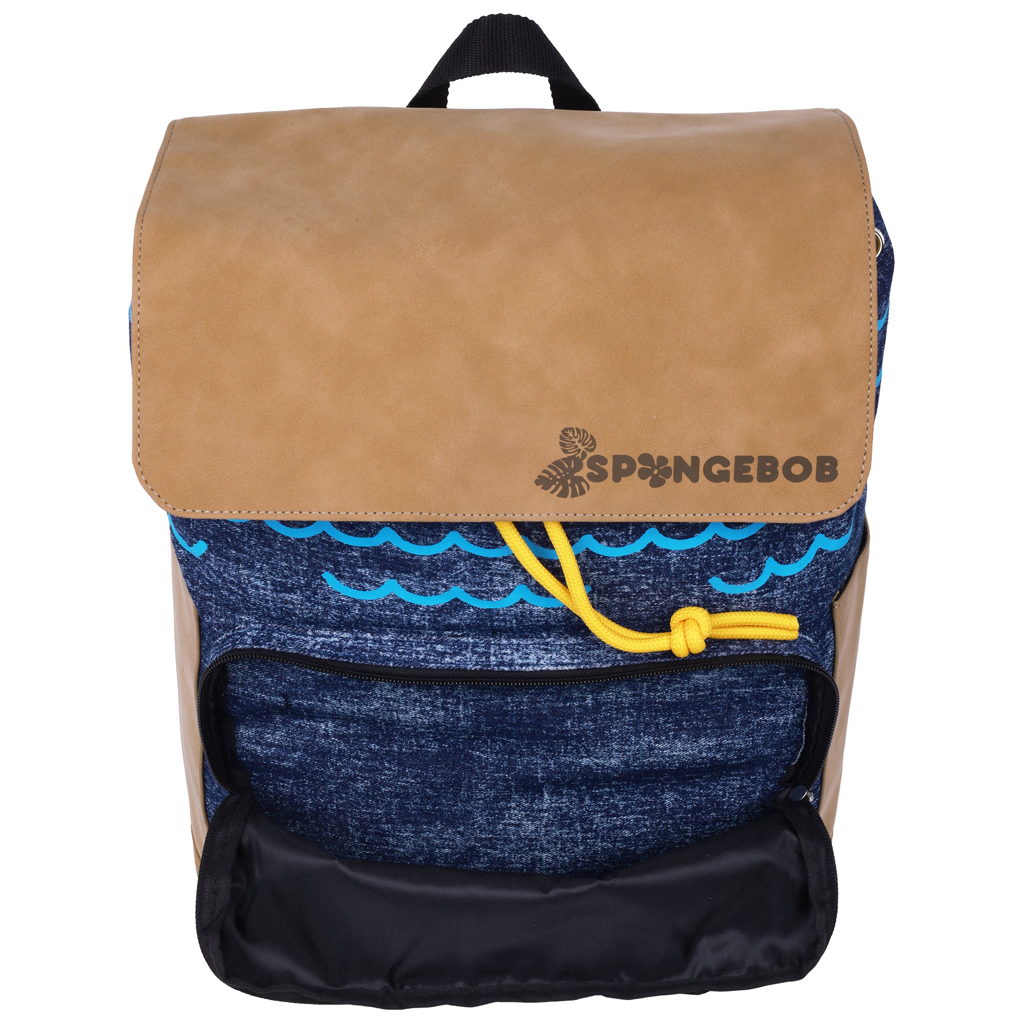 SpongeBob Denim & Nubuck Backpack with Embroidered Patch