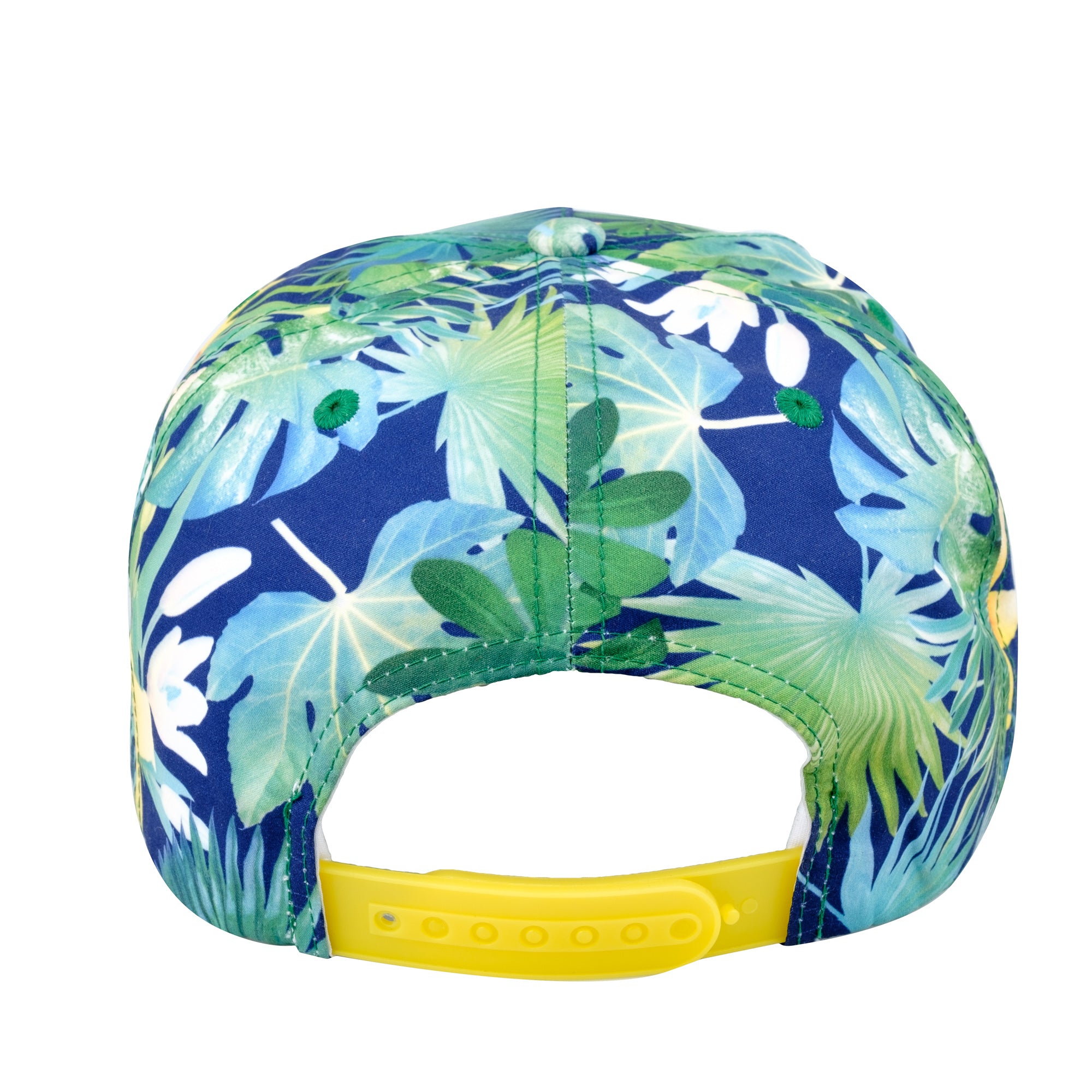 Spongebob Squarepants Baseball Cap, Tropical Floral Curved Brim Adjustable Snapback Hat, Blue and Green, One Size
