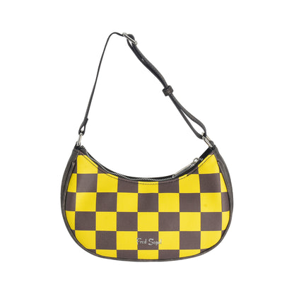 Fred Segal Harry Potter Checker Hufflepuff Shoulder Bag, Yellow