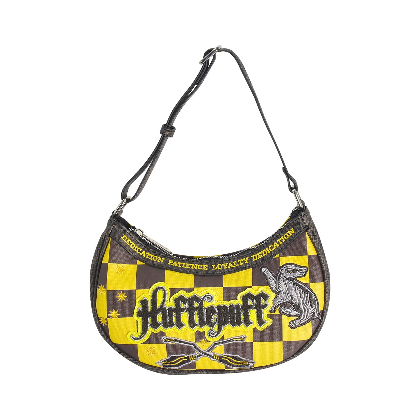 Fred Segal Harry Potter Checker Hufflepuff Shoulder Bag, Yellow