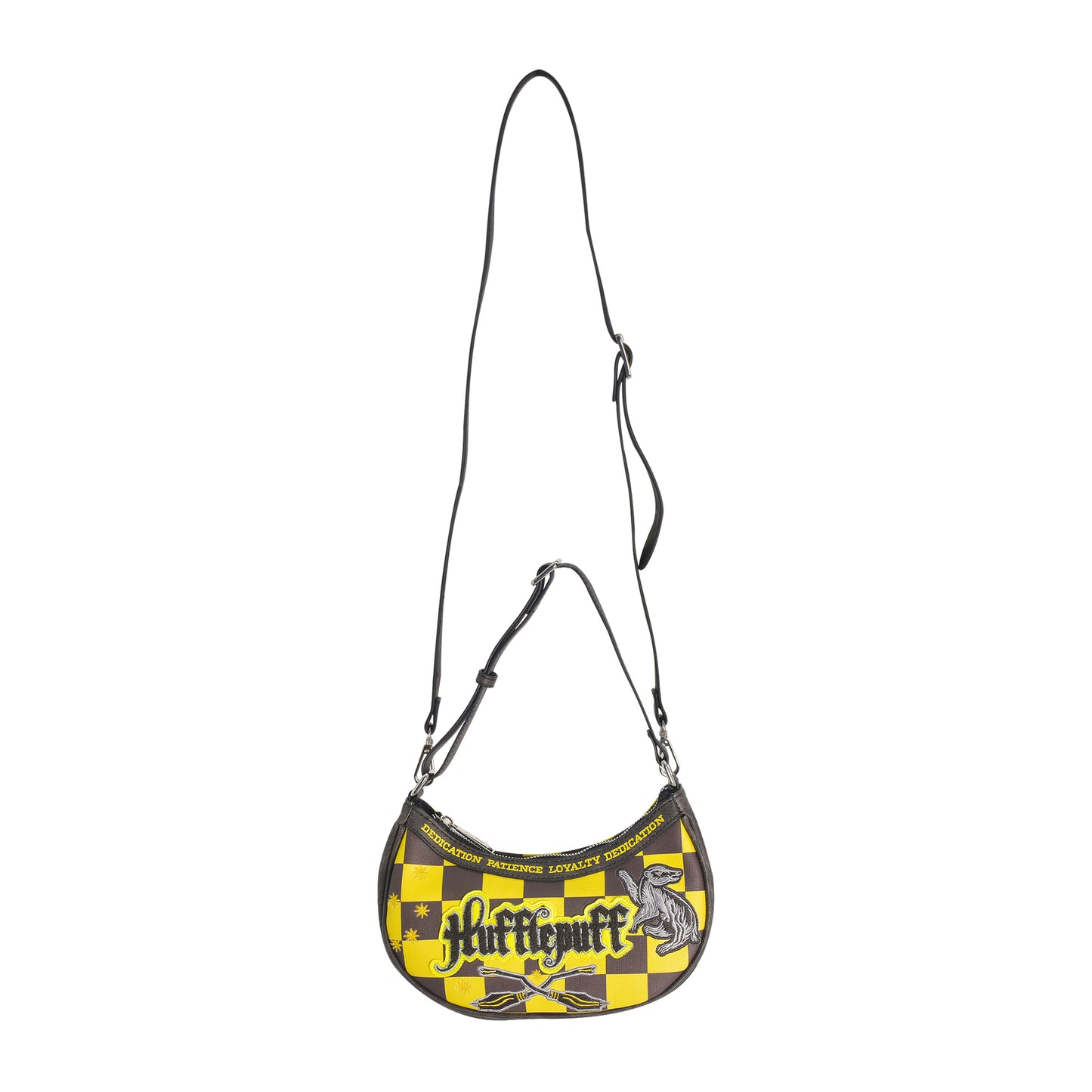 Fred Segal Harry Potter Checker Hufflepuff Shoulder Bag, Yellow