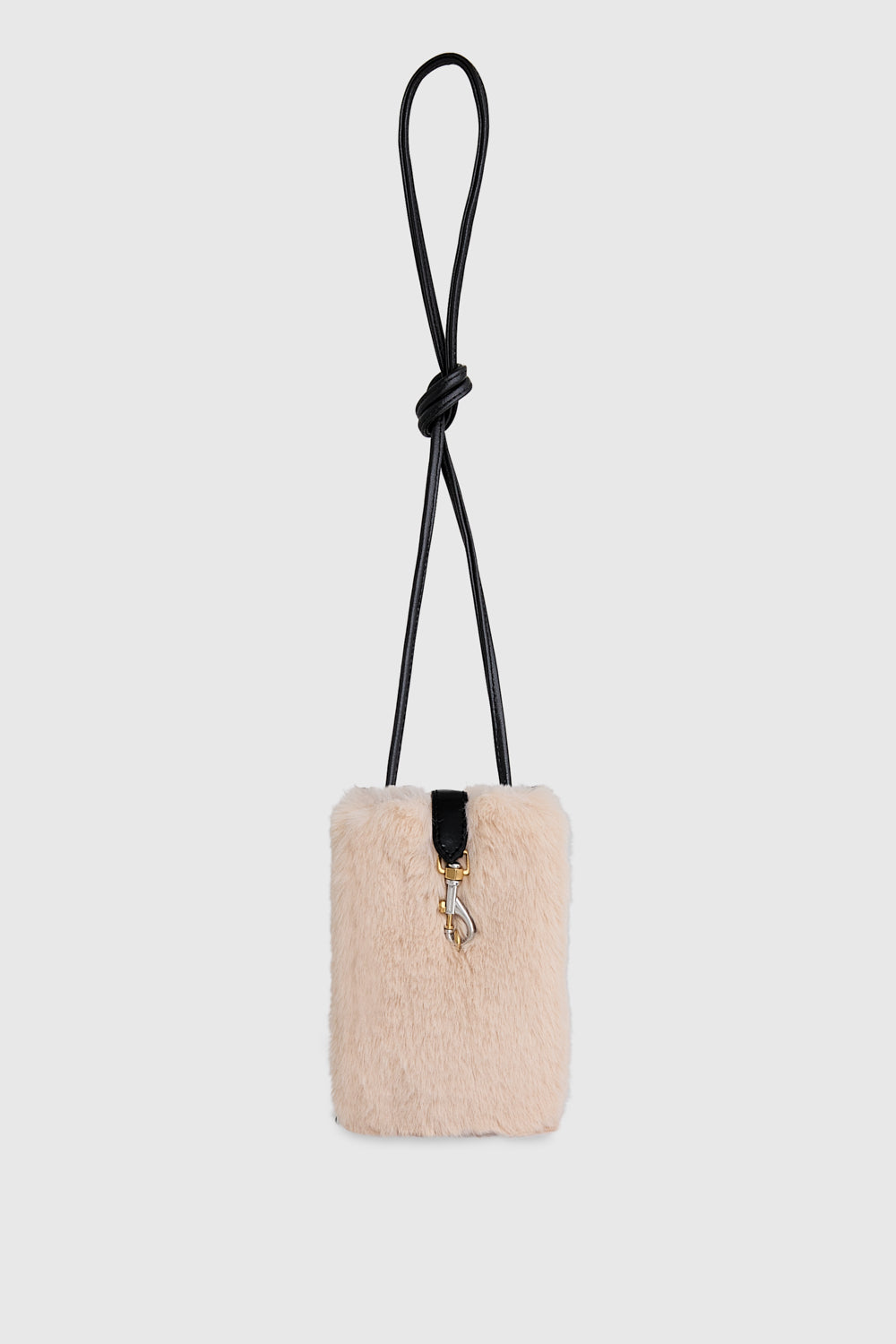 Rebecca Minkoff Fur Phone Crossbody Shell