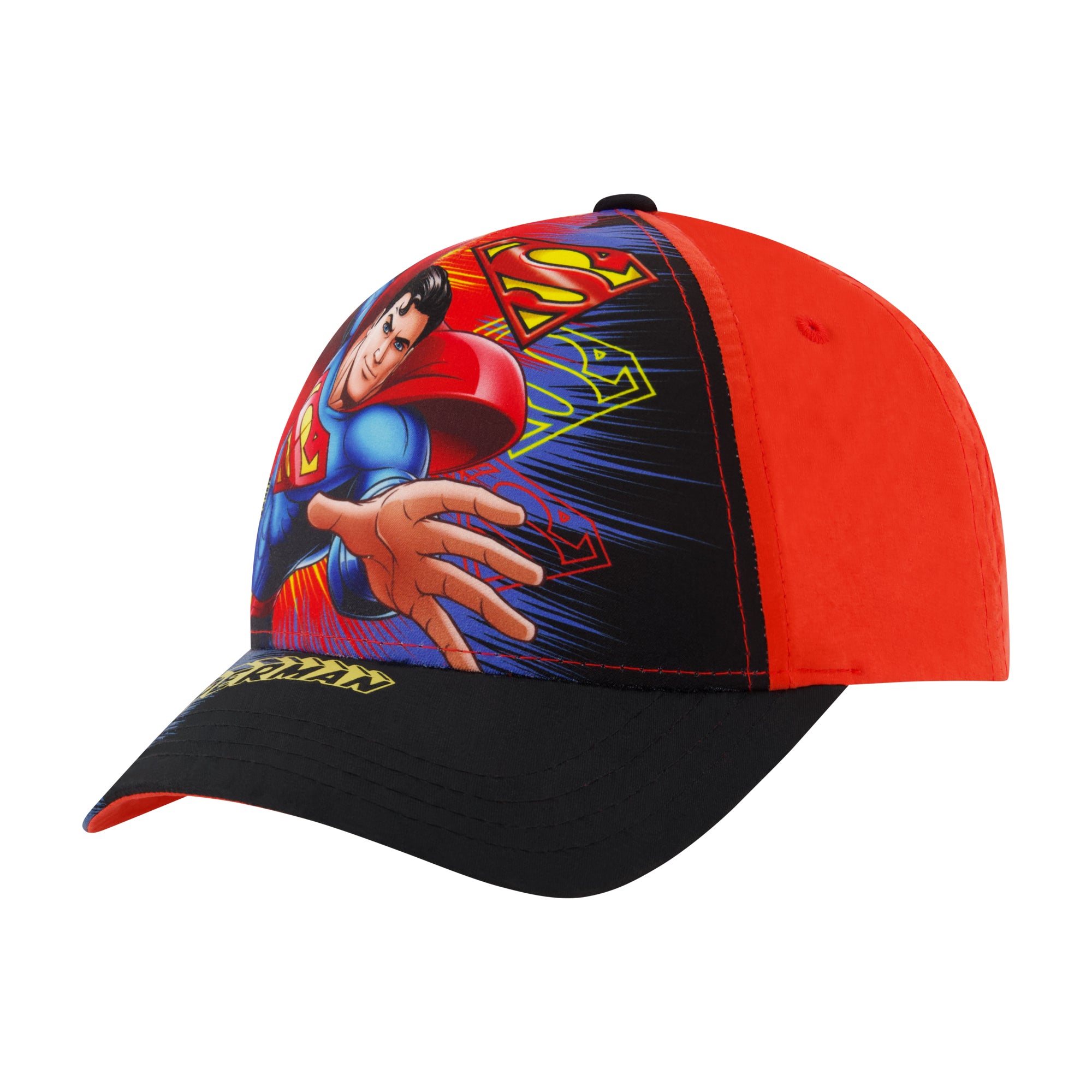 DC Comics Superman Kids Baseball Cap – All-Over Print Character Hat, Adjustable