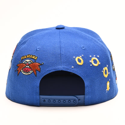 Concept One Men's Sonic The Hedgehog Cap, Embroidered Logo Baseball Hat with Flat Brim, Adjustable