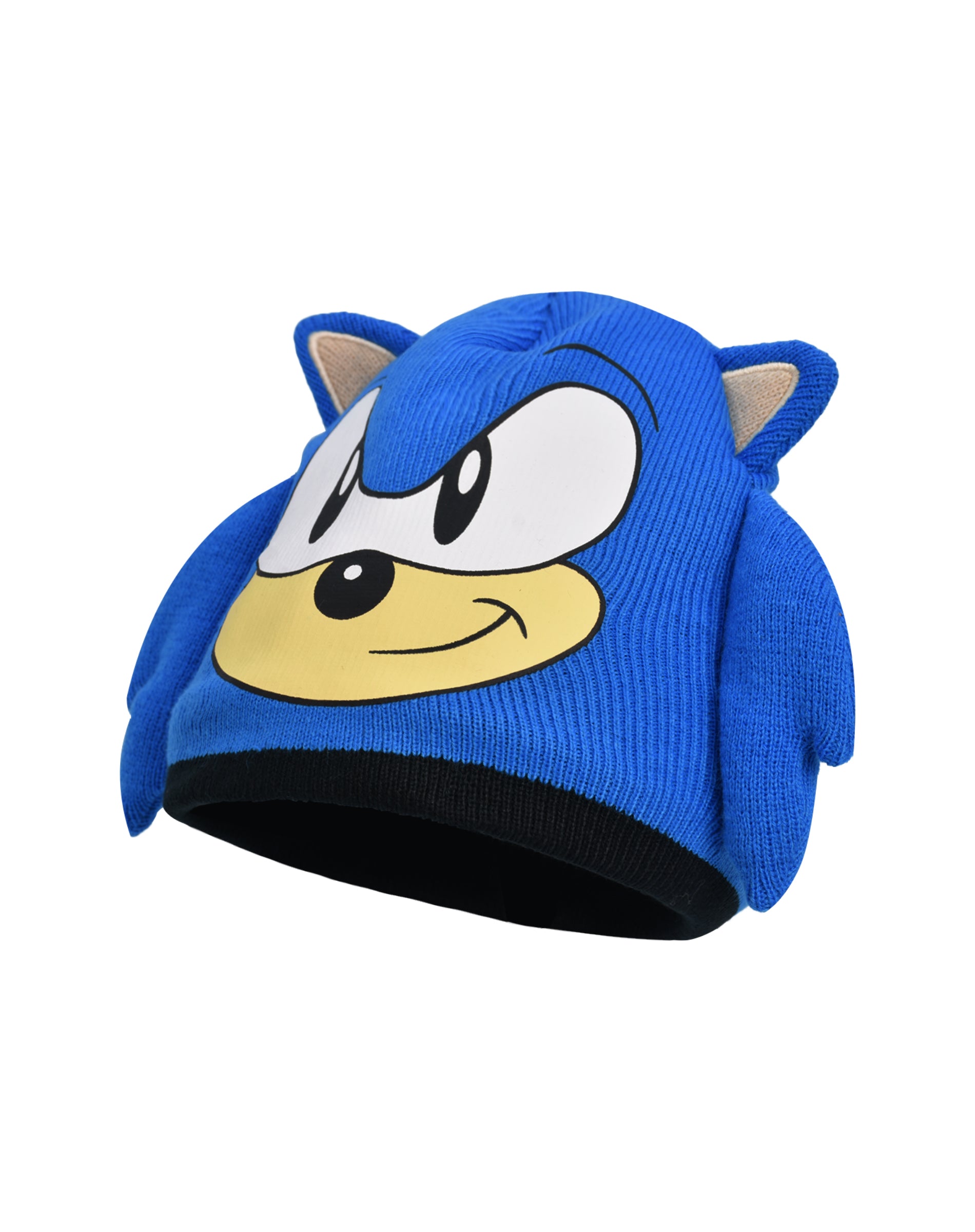 Concept One Sonic The Hedgehog Beanie Hat and Glove Set, Kids Knitted Winter Hat and Gloves
