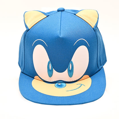 Concept One Girls Shadow The Hedgehog Baseball Cap, Kids Sonic Cotton Adjustable Snapback Hat with 3D Ears and Flat Brim