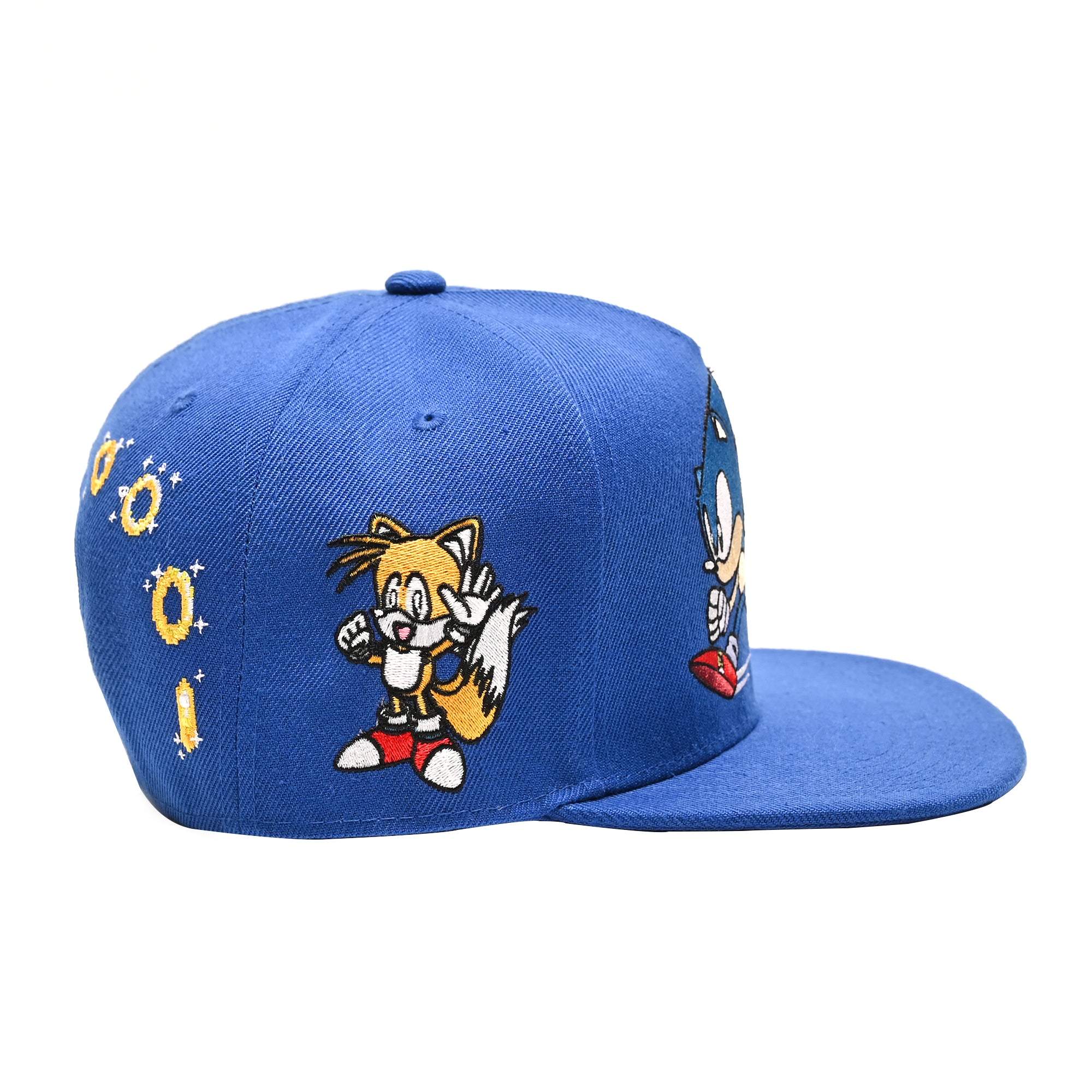 Concept One Men's Sonic The Hedgehog Cap, Embroidered Logo Baseball Hat with Flat Brim, Adjustable