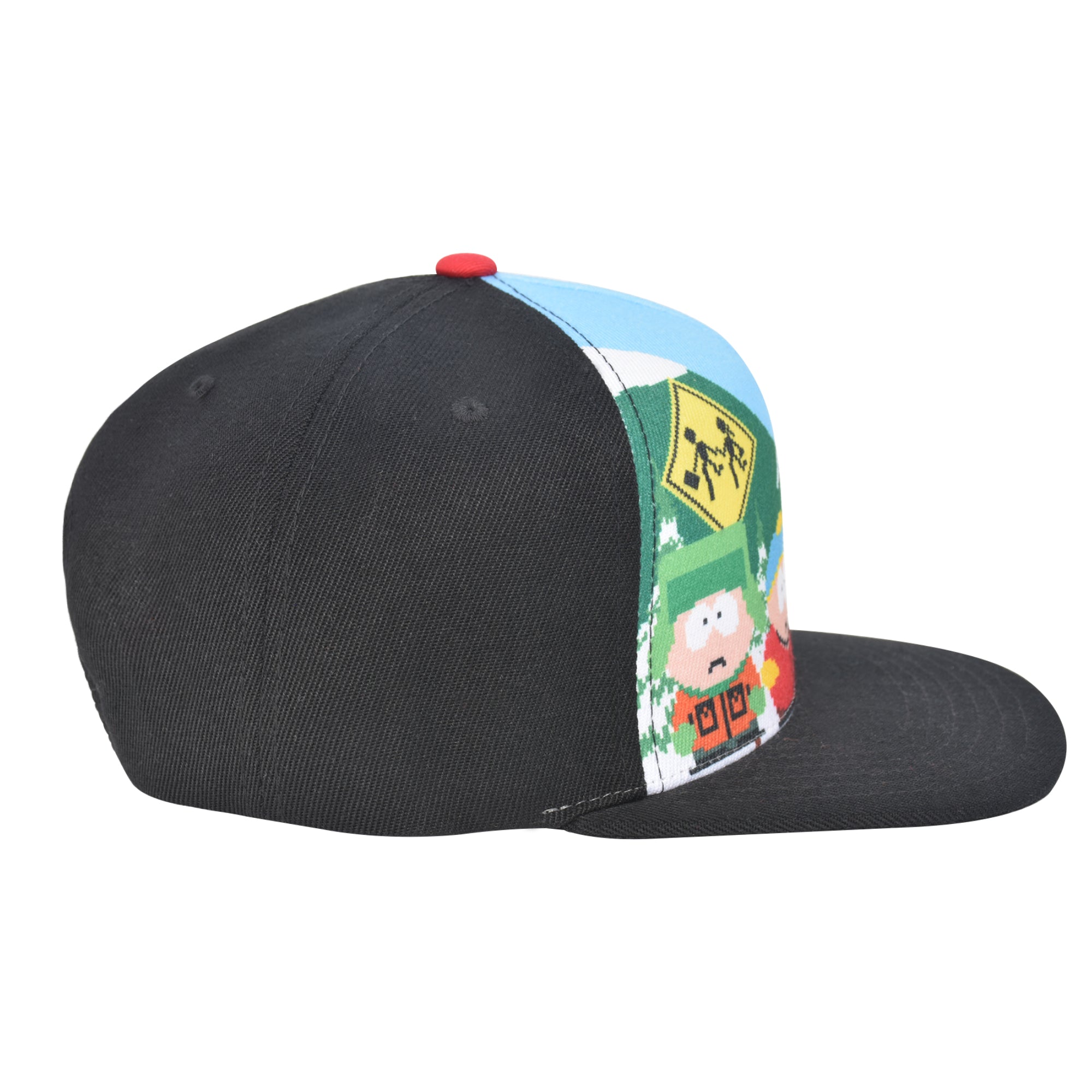 South Park All-Over Print Character Scene Flat Brim Snapback Hat