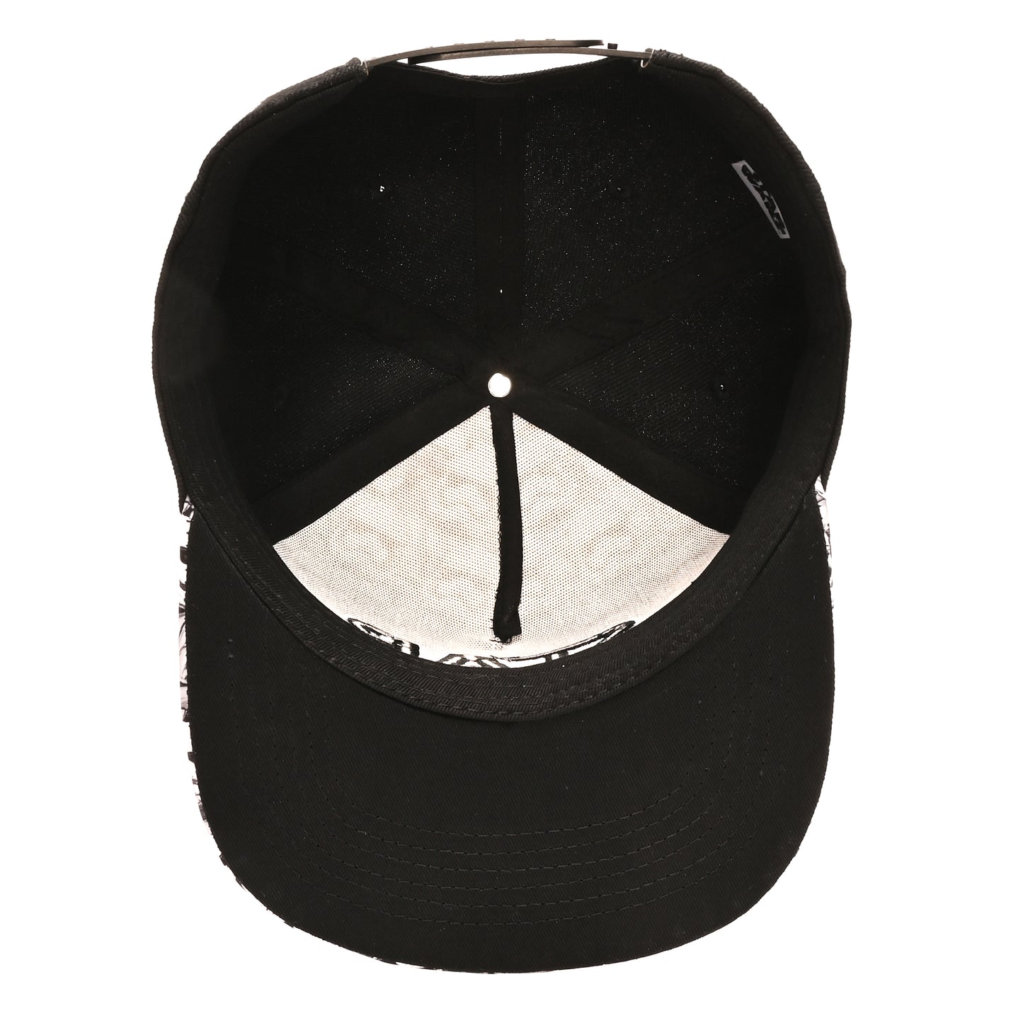 Disney mens Star Wars Embroidered Logo and Stormtrooper All Over Adjustable Snapback Baseball Hat with Flat Brim Black White One Size, Black, One Size US