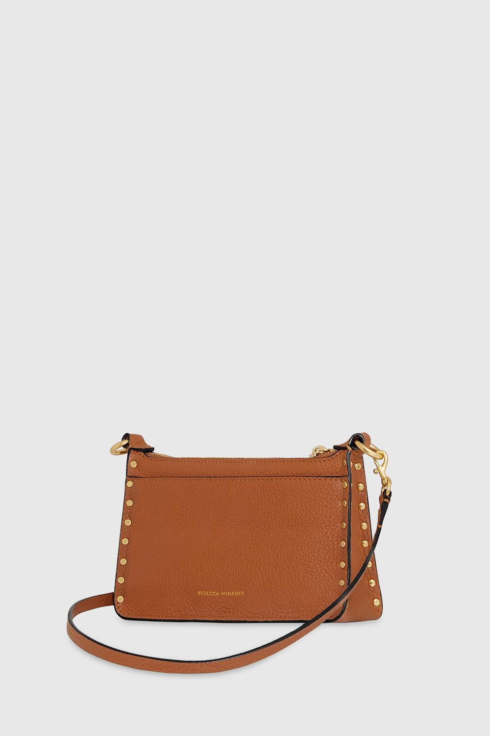Rebecca Minkoff Darren Mini Top Zip Crossbody Caramello