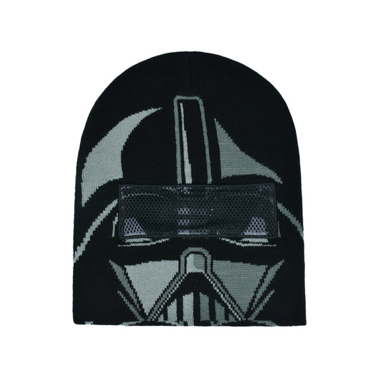 STAR WARS Darth Vader Roll Down Cuff Beanie Hat, Black, One Size