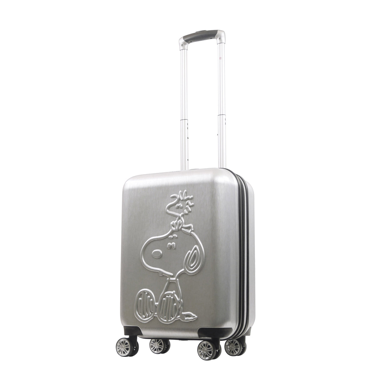 Ful Peanuts Snoopy & Woodstock Silver 22" Carry-on Spinner Luggage