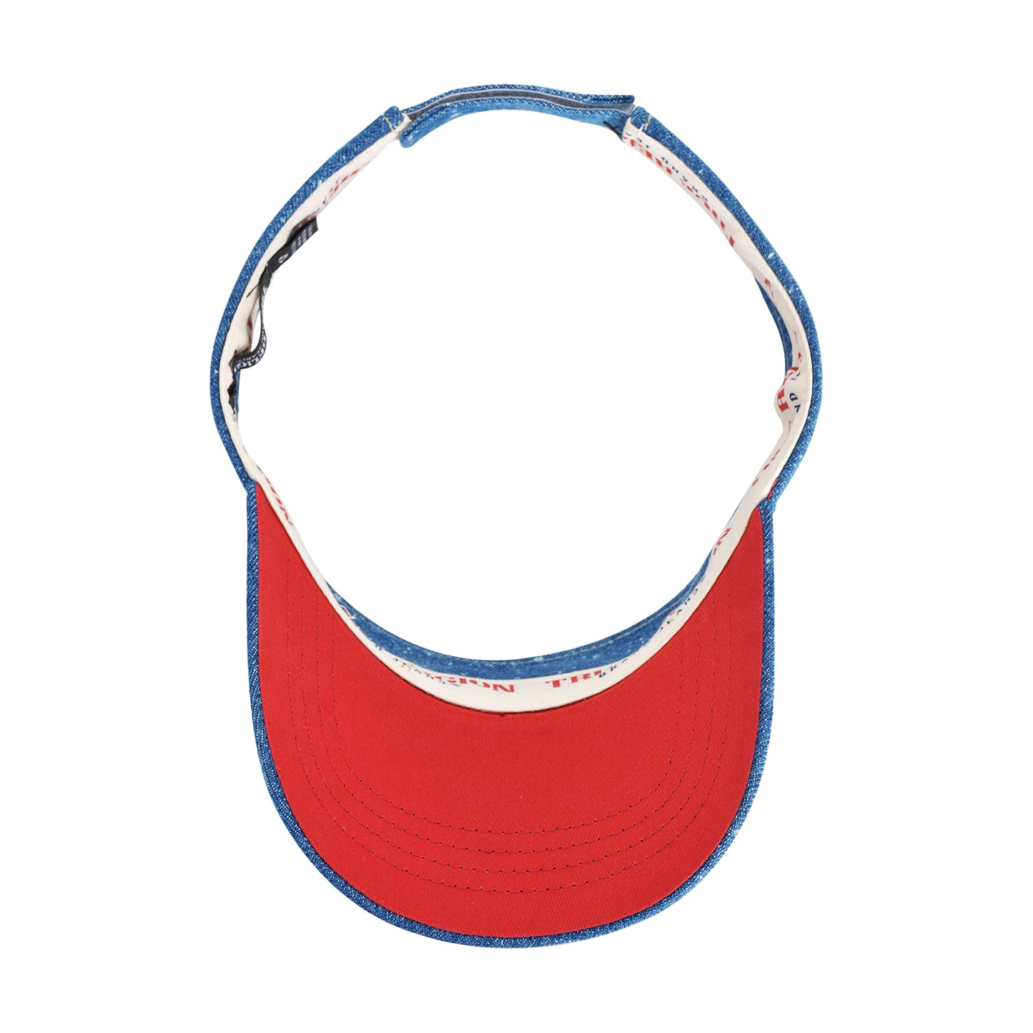 True Religion Hat, Cotton Denim Sun Visor Cap with Horseshoe Logo