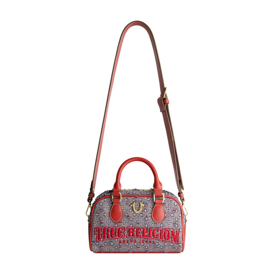 True Religion Tile Denim Mini Satchel
