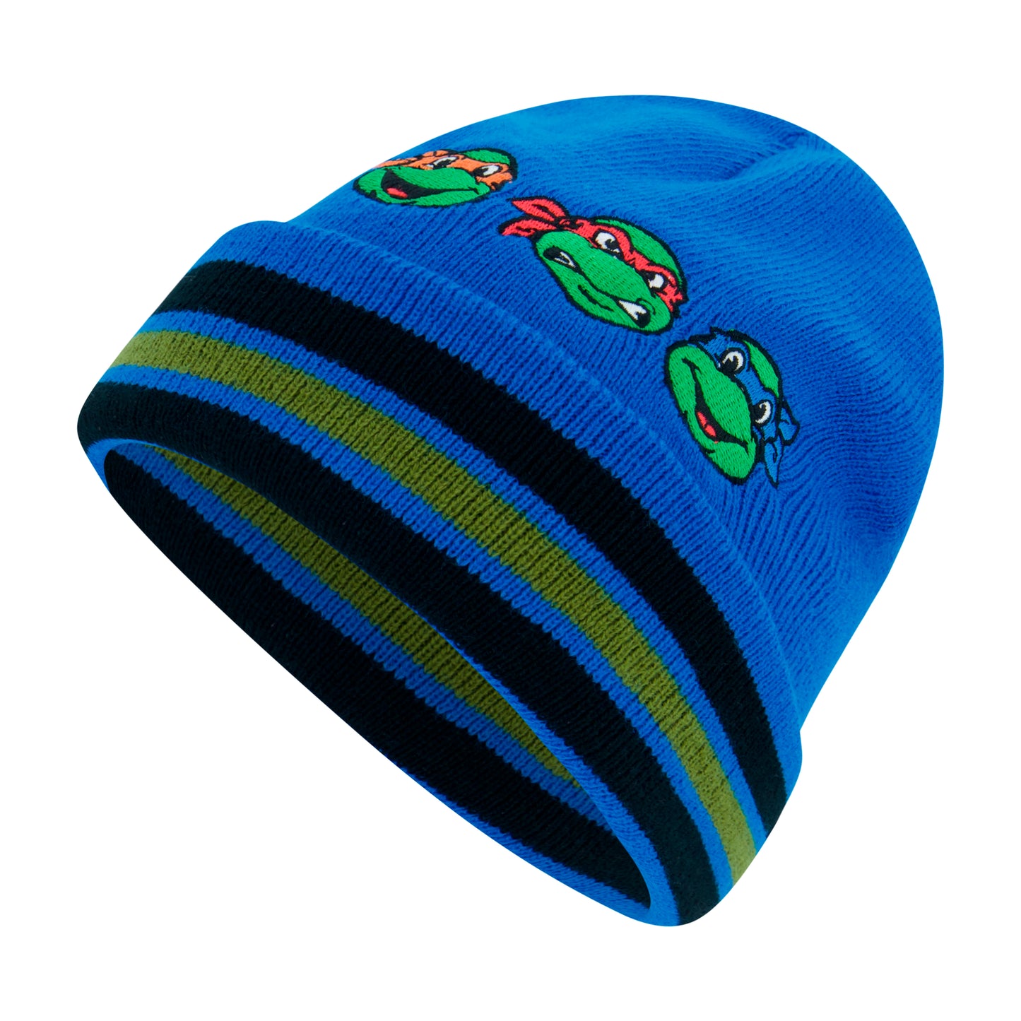 Concept One boys Teenage Mutant Ninja Turtles Beanie Hat and Gloves Set, Tmnt Kids Cuff Winter Knit Cap and MittensBeanie Hat
