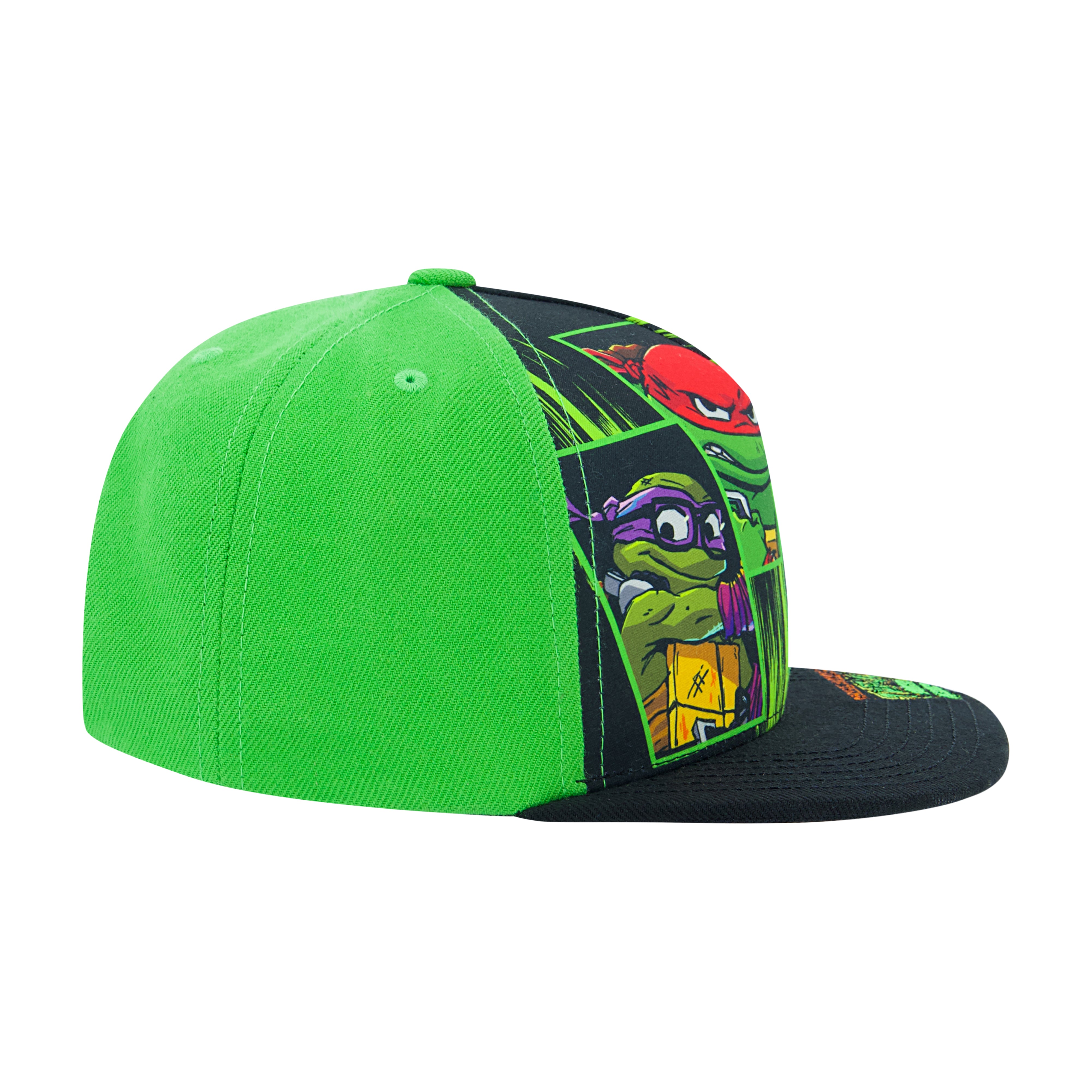 Concept One Teenage Mutant Ninja Turtles Cap, TMNT Adult Skater Snapback Baseball Hat with Flat Brim
