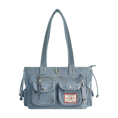 True Religion Multi-Pocket Denim Tote, DENIM