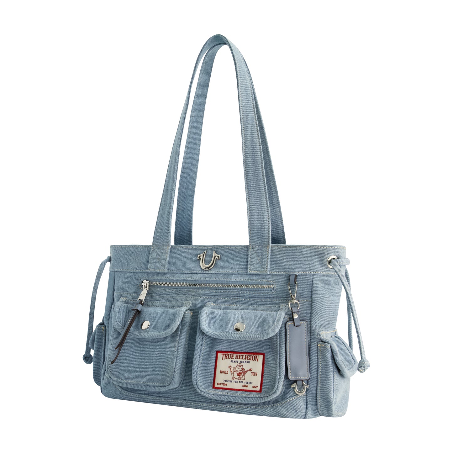 True Religion Multi-Pocket Denim Tote, DENIM