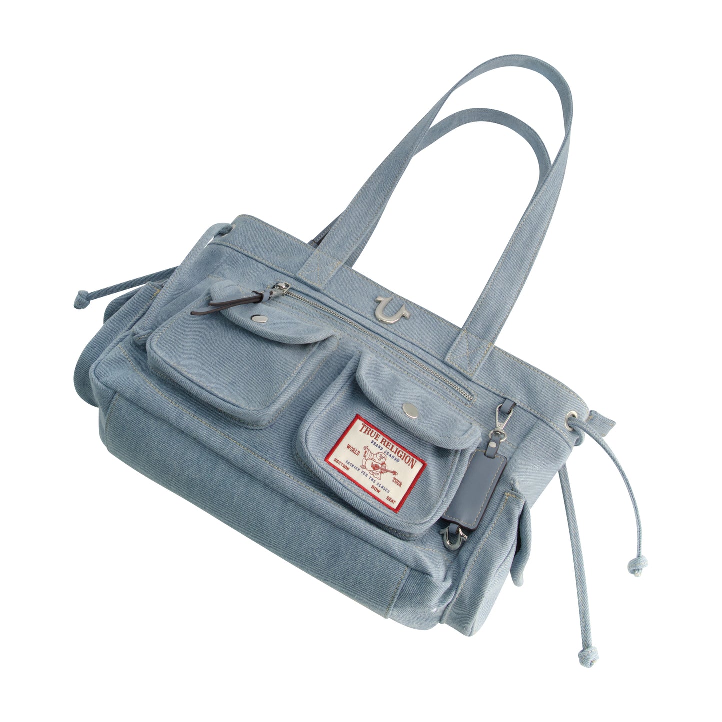 True Religion Multi-Pocket Denim Tote, DENIM