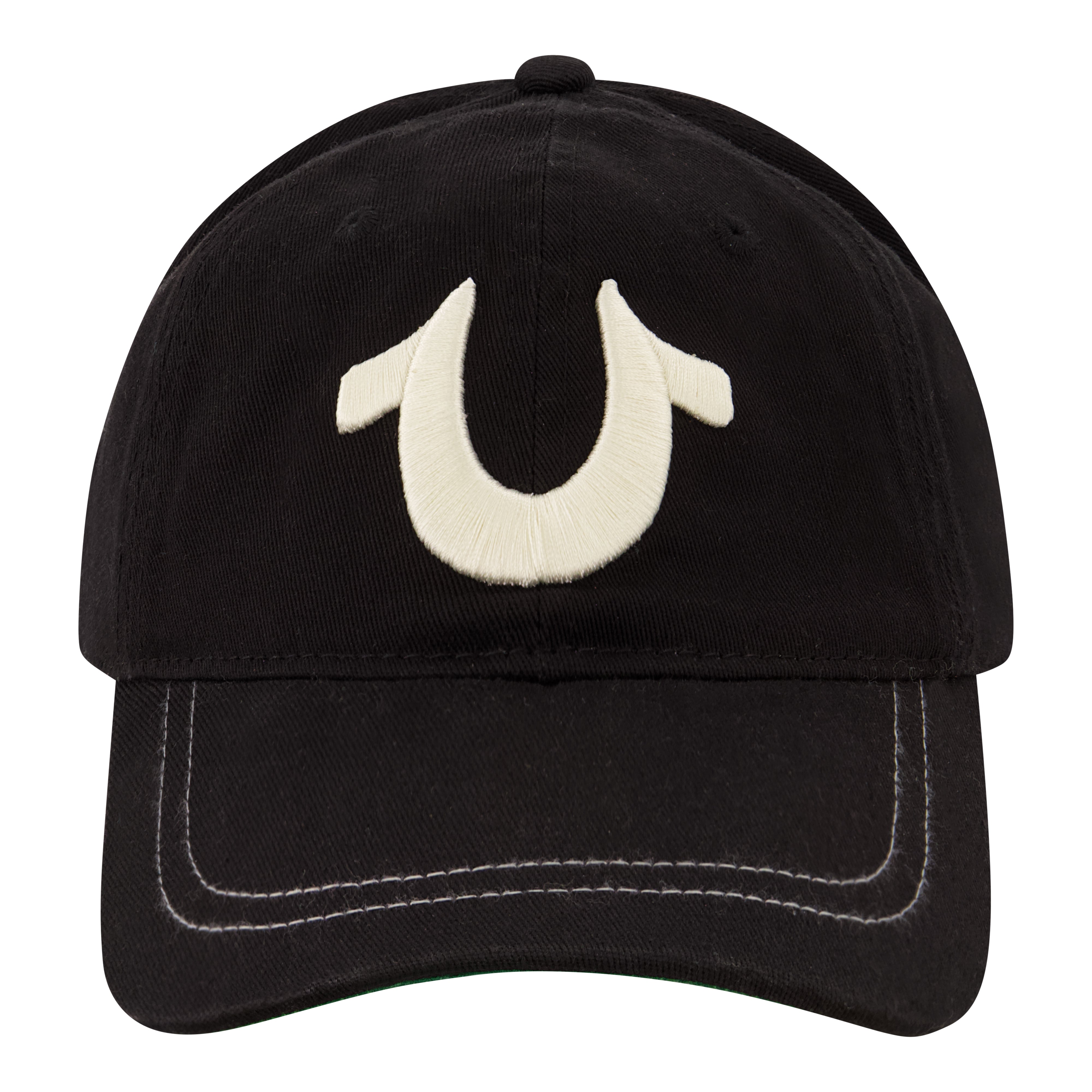 True Religion 3D Horseshoe Logo Dad Cap With Cotton Twill,Black