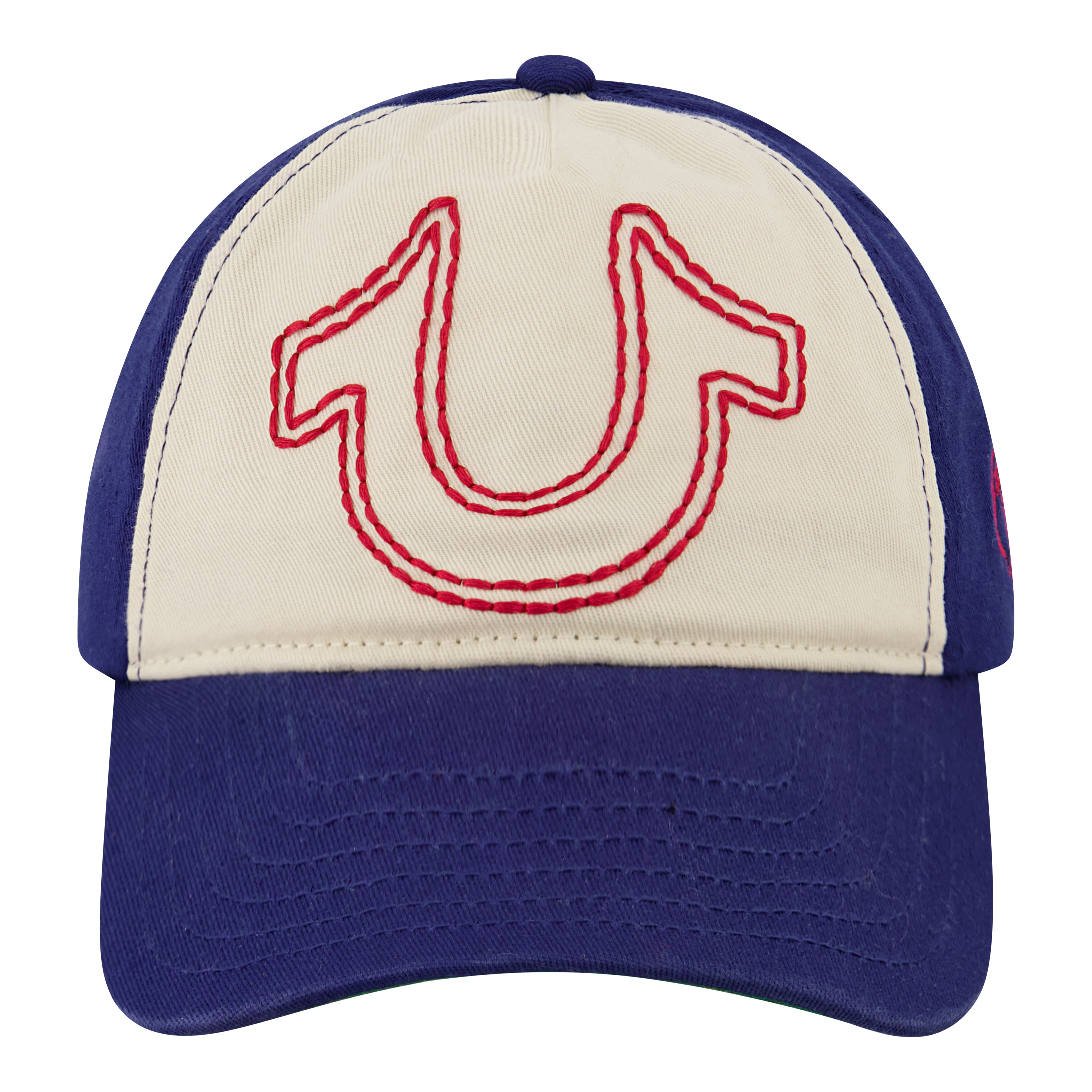 True Religion Embroidered Distressed Pastel Neon Horseshoe Baseball Cap Hat Mens high quality