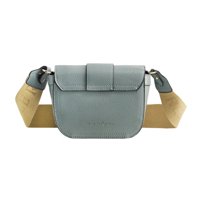 True Religion mini flap crossbody, light blue